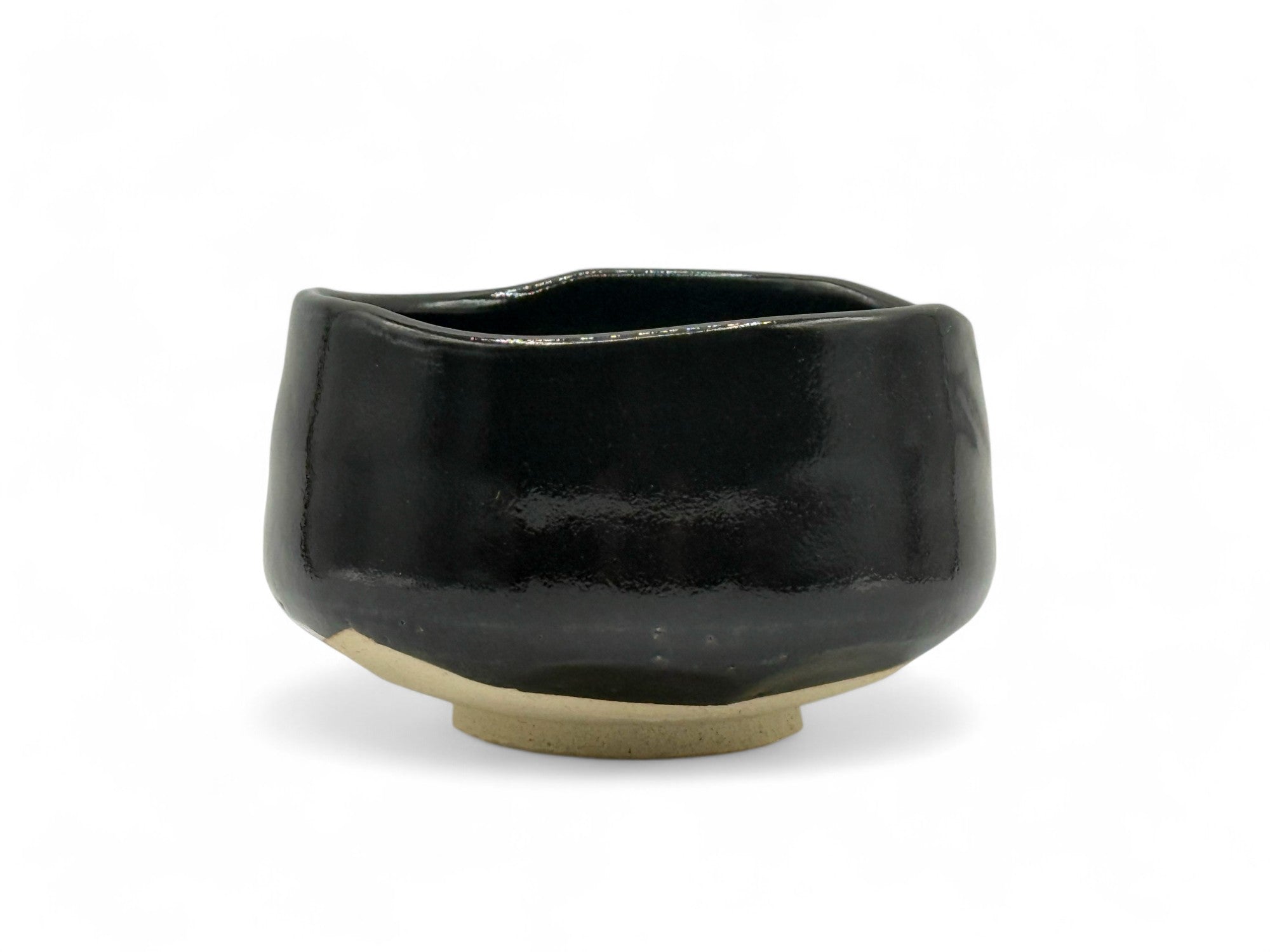 Isshiki Black Mino-yaki Chawan - Japanese Matcha Bowl - Thumbnail 4