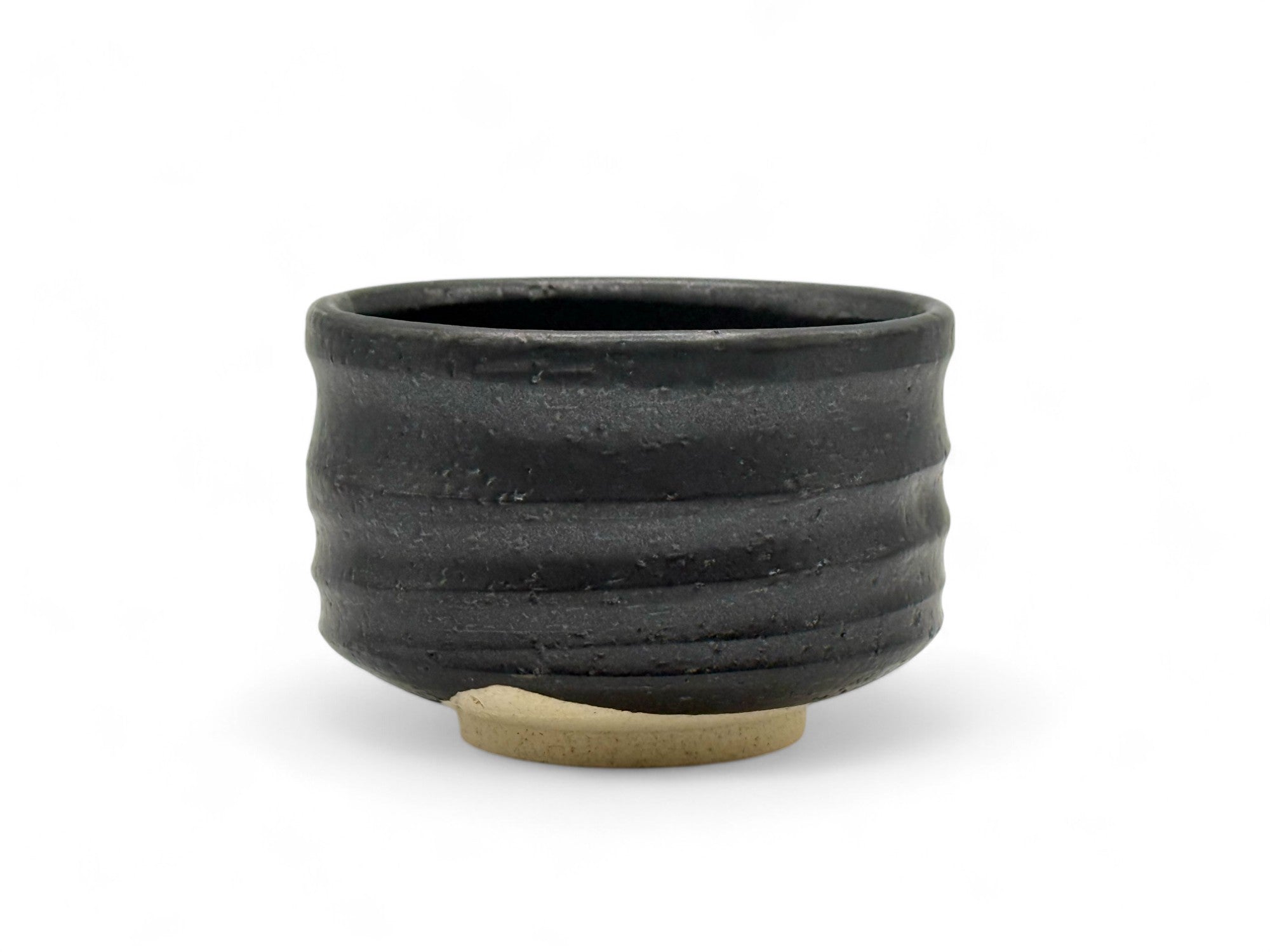 Kurosuna Black Mino-yaki Chawan - Japanese Matcha Bowl