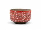 Inoue Tea Maizakura Red Mino-yaki Chawan - Japanese Matcha Bowl