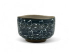 Inoue Tea Maizakura Kuro Black Mino-yaki Chawan - Japanese Matcha Bowl