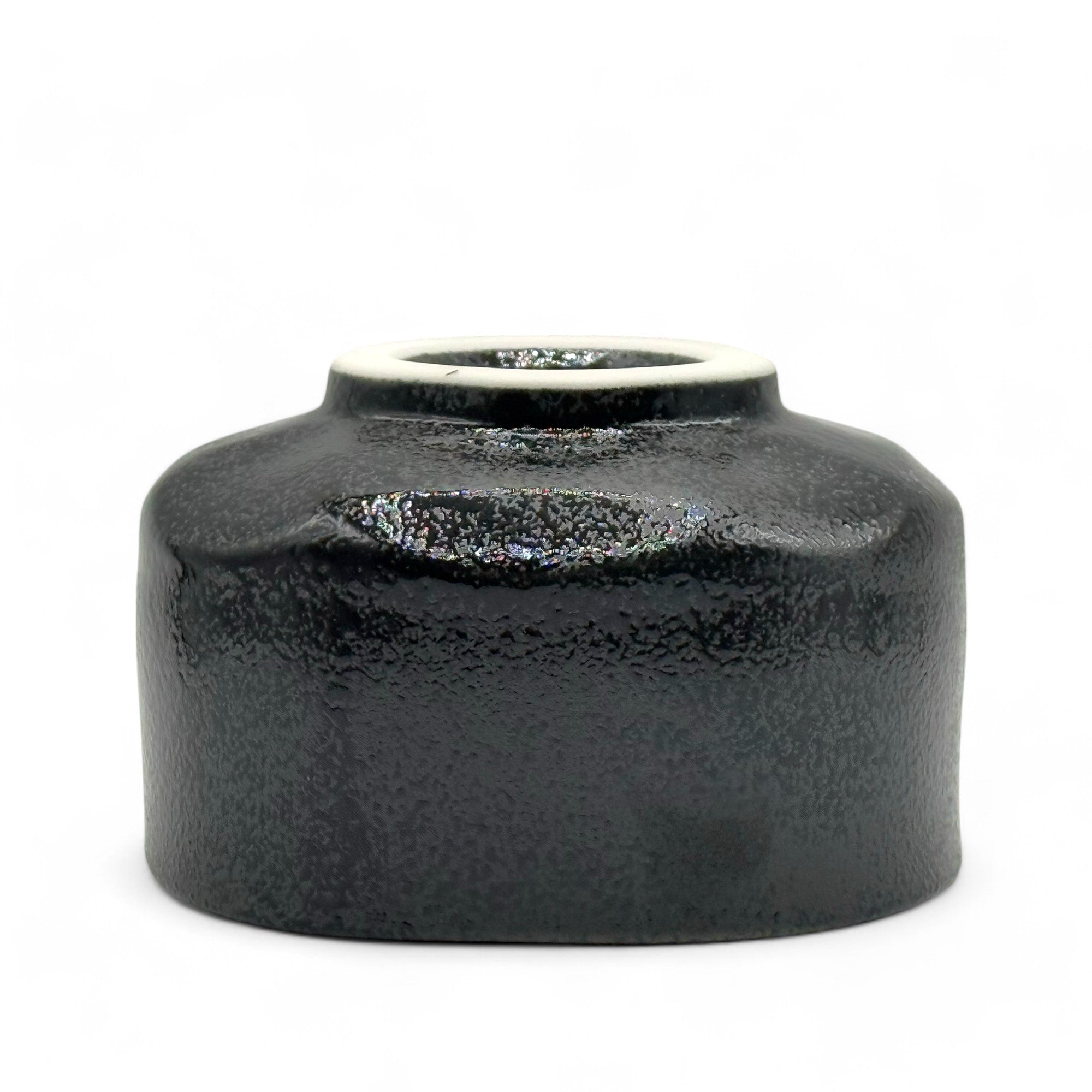 Inoue Tea Kurosuna Black Mino-yaki Chawan - Japanese Matcha Bowl