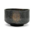 Inoue Tea Kuro Sunafuki Black Mino-yaki Chawan - Japanese Matcha Bowl