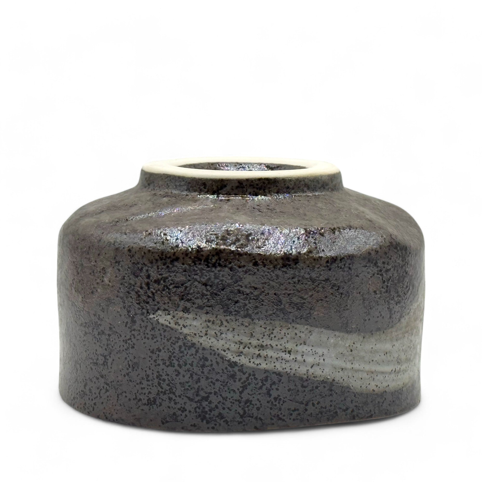 Inoue Tea Brushstroke Brown Mino-yaki Chawan - Japanese Matcha Bowl
