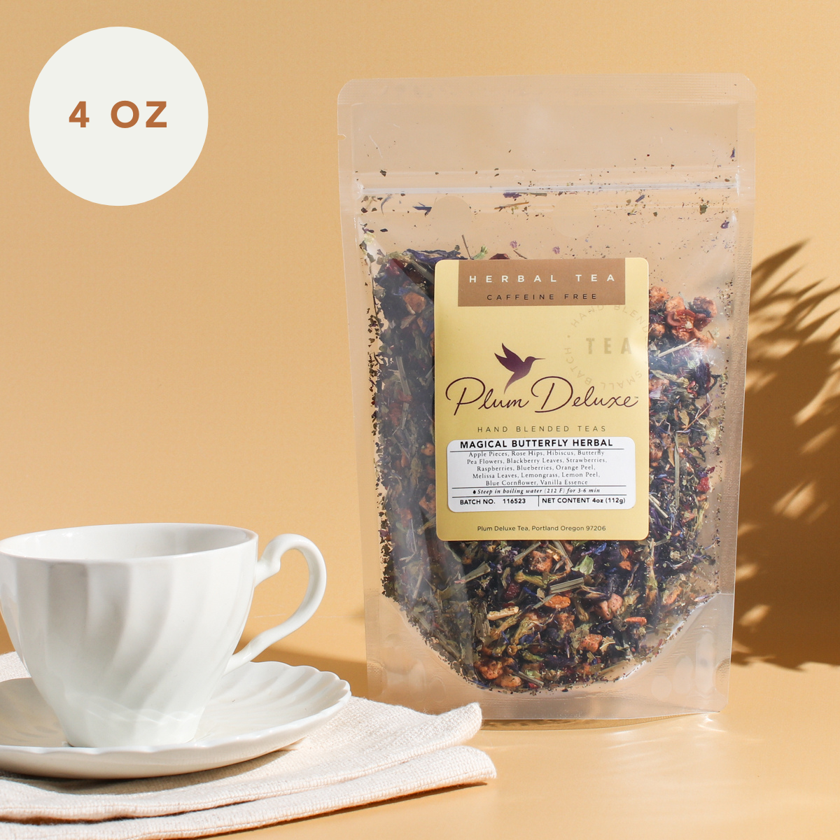 Plum Deluxe Magical Butterfly Herbal Tea (Butterfly Pea Flower / Berries)