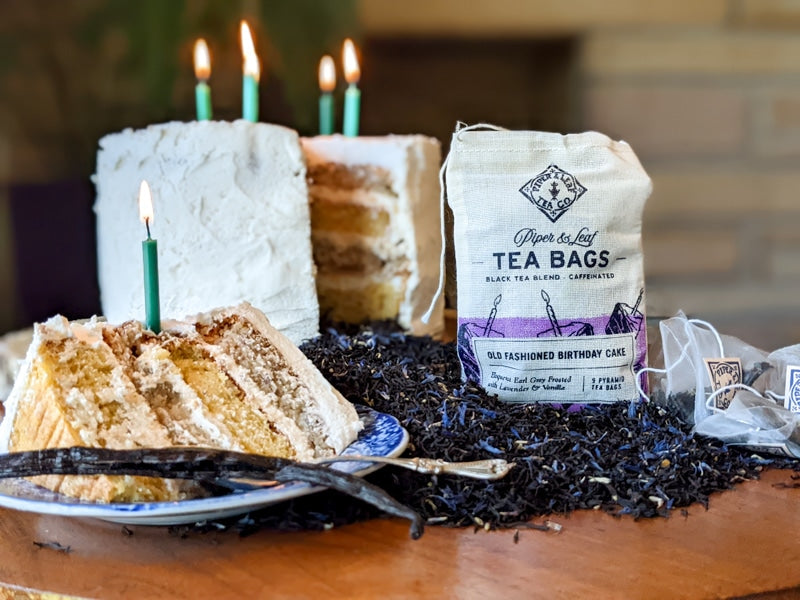 Piper and Leaf Old Fashioned Birthday Cake 9ct Tea Bags in Muslin