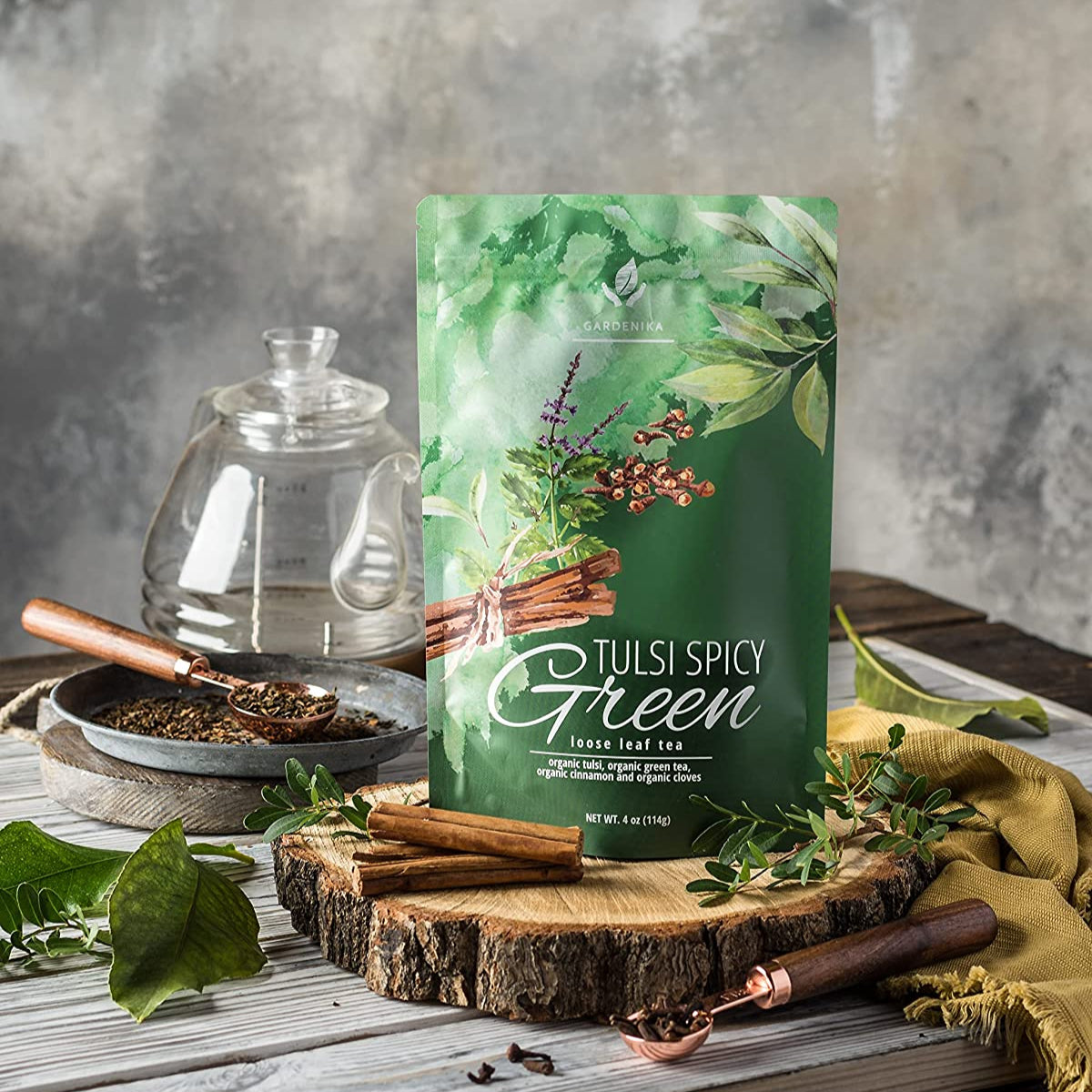 Organic Tulsi Spicy Green Tea