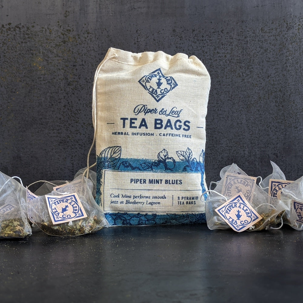 Piper and Leaf Piper Mint Blues 9ct Tea Bags in Muslin