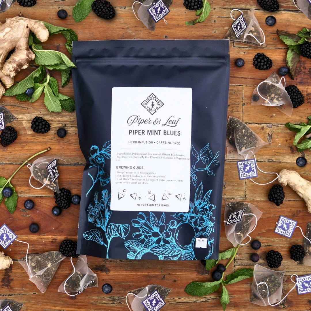 Piper and Leaf Piper Mint Blues Bulk Sachets - 70ct Tea Bags
