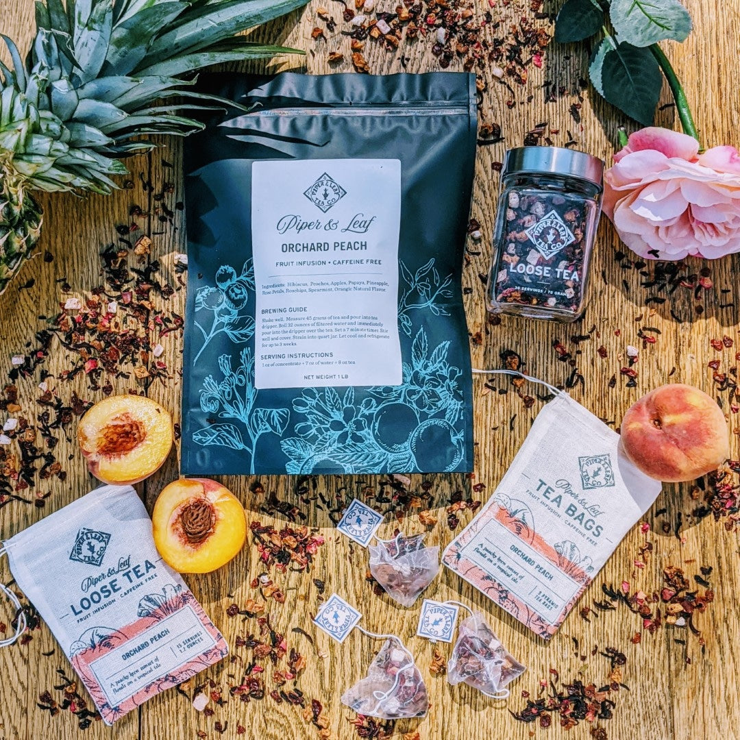 Piper and Leaf Orchard Peach Bulk Sachets - 70ct Tea Bags