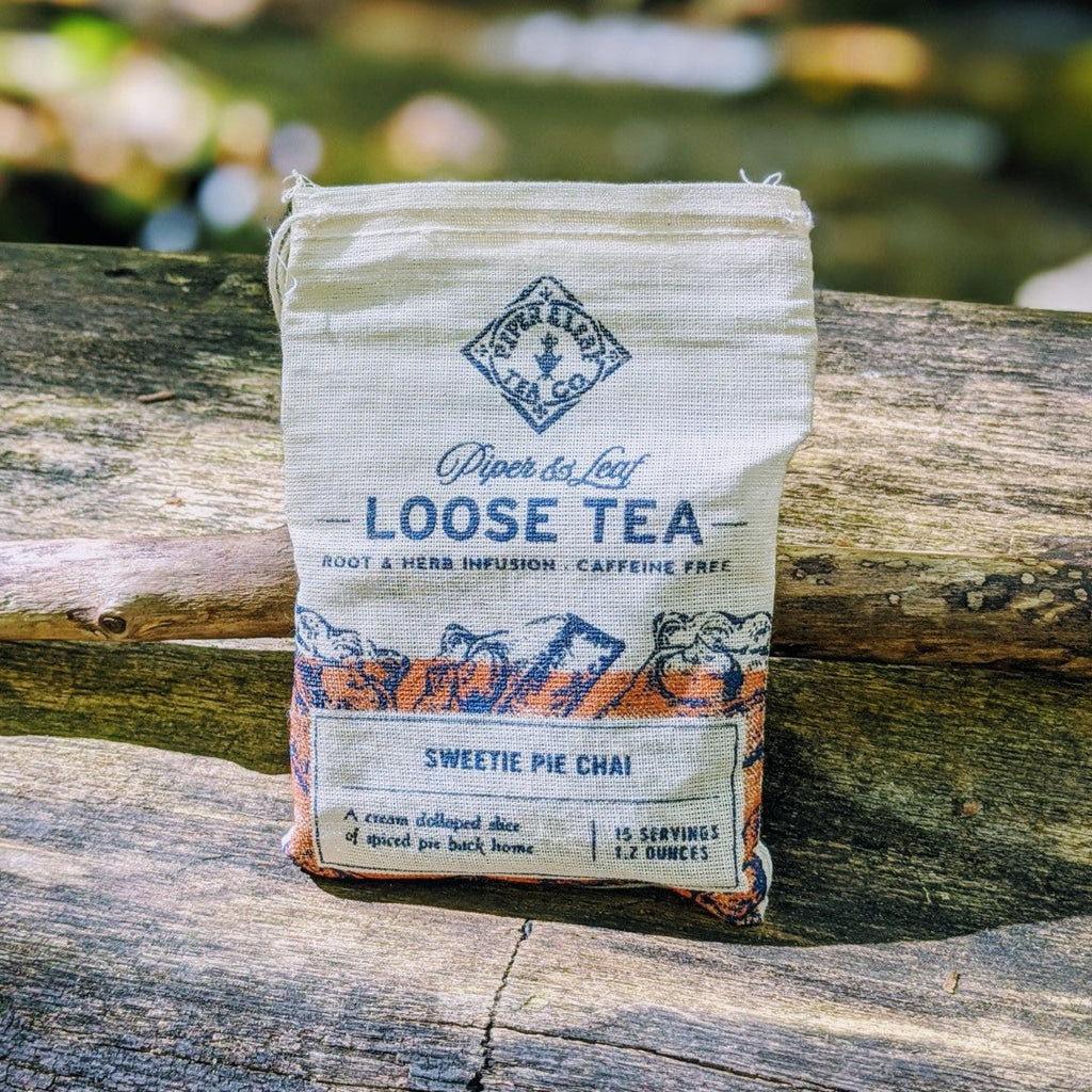 Piper and Leaf Sweetie Pie Chai Muslin Bag of Loose Leaf Tea - 15 Servings