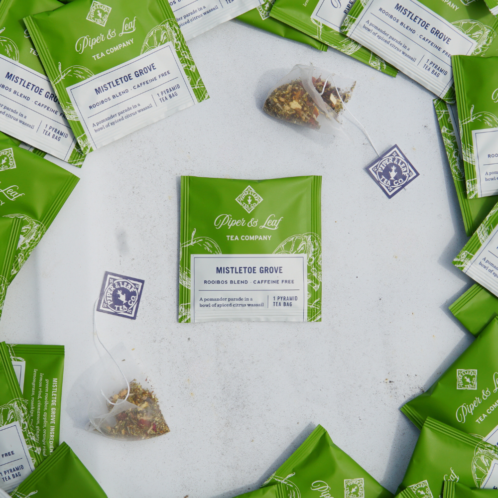 Piper and Leaf Mistletoe Grove Case of Individually Wrapped Tea Bags- 50ct