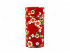 Inoue Tea Matsuri Red Washi Paper Wrapped Tea Canister (L) - Japanese Chazutsu