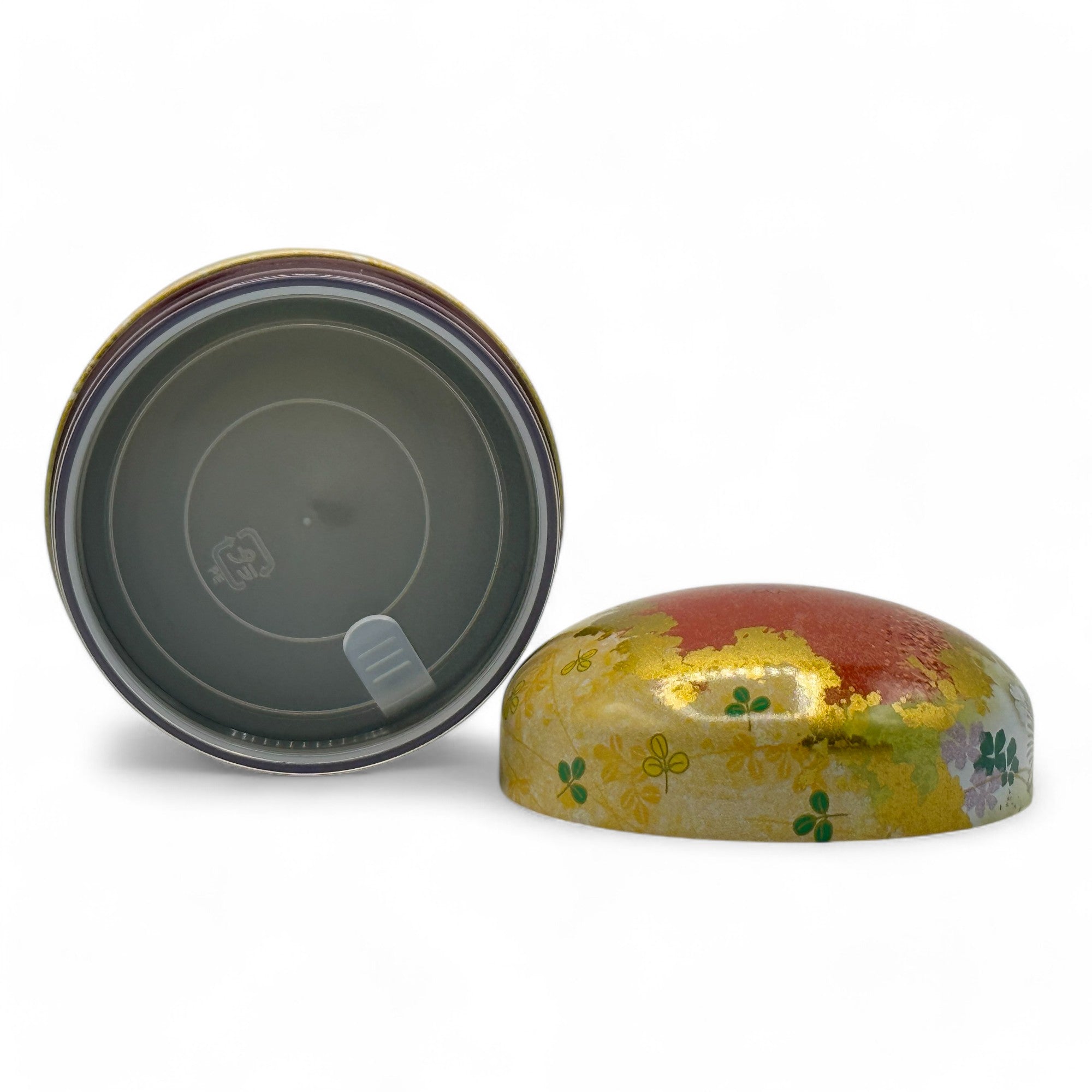 Inoue Tea Natsu Flower Metal Tea Canister - Japanese Chazutsu