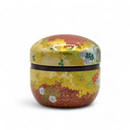 Inoue Tea Natsu Flower Metal Tea Canister - Japanese Chazutsu