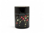 Inoue Tea Tame Flower Hana Brown Lacquered Resin Tea Canister - Japanese Chazutsu