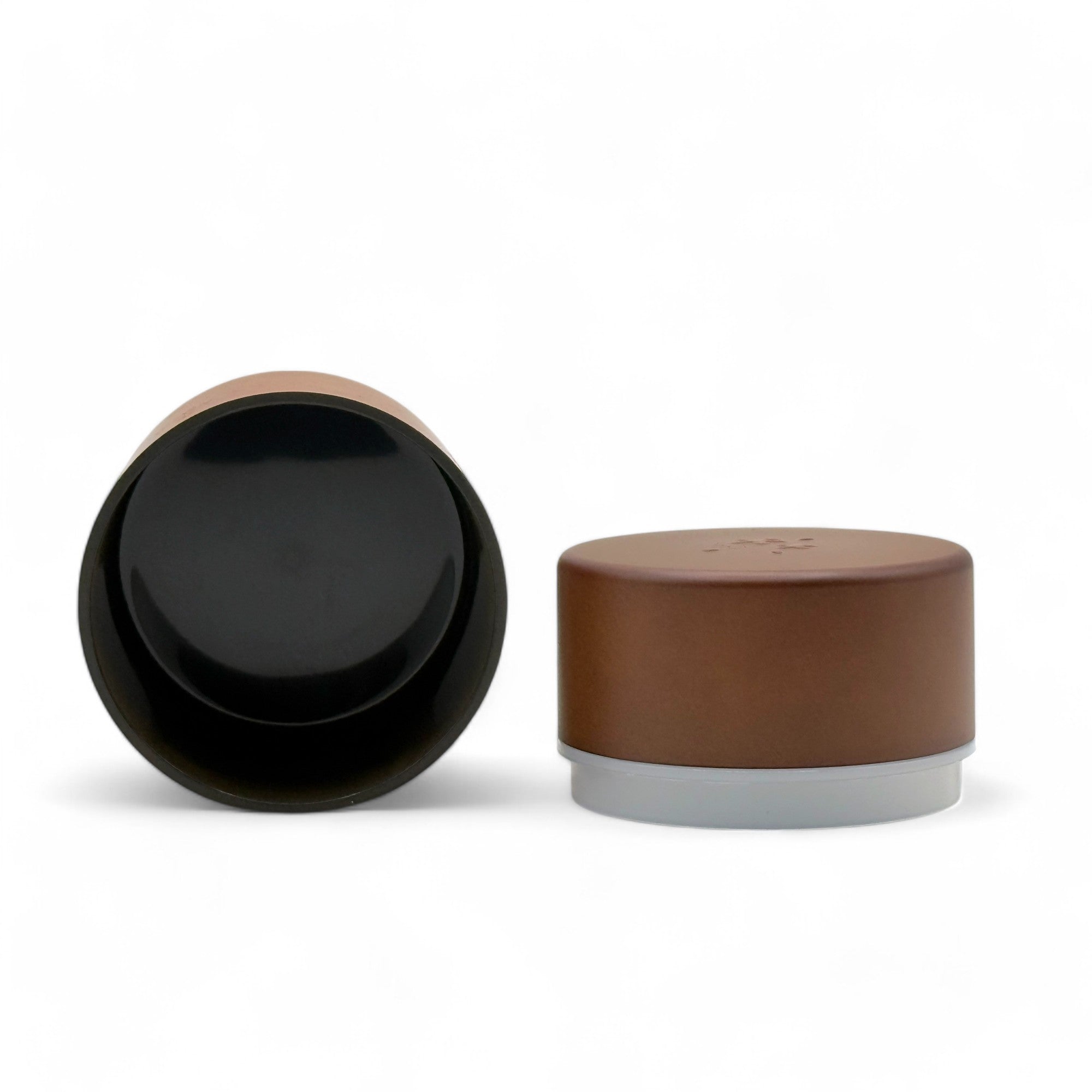 Inoue Tea Sakura Brown Polished Grain Resin Tea Canister by Miyamoto Sangyo - Japanese Chazutsu
