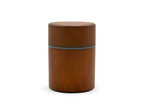 Inoue Tea Sakura Brown Polished Grain Resin Tea Canister by Miyamoto Sangyo - Japanese Chazutsu
