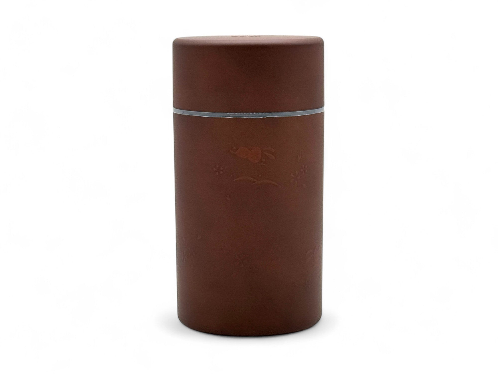 Inoue Tea Usagi Rabbit Brown Polished Grain Resin Tea Canister by Miyamoto Sangyo - Japanese Chazutsu