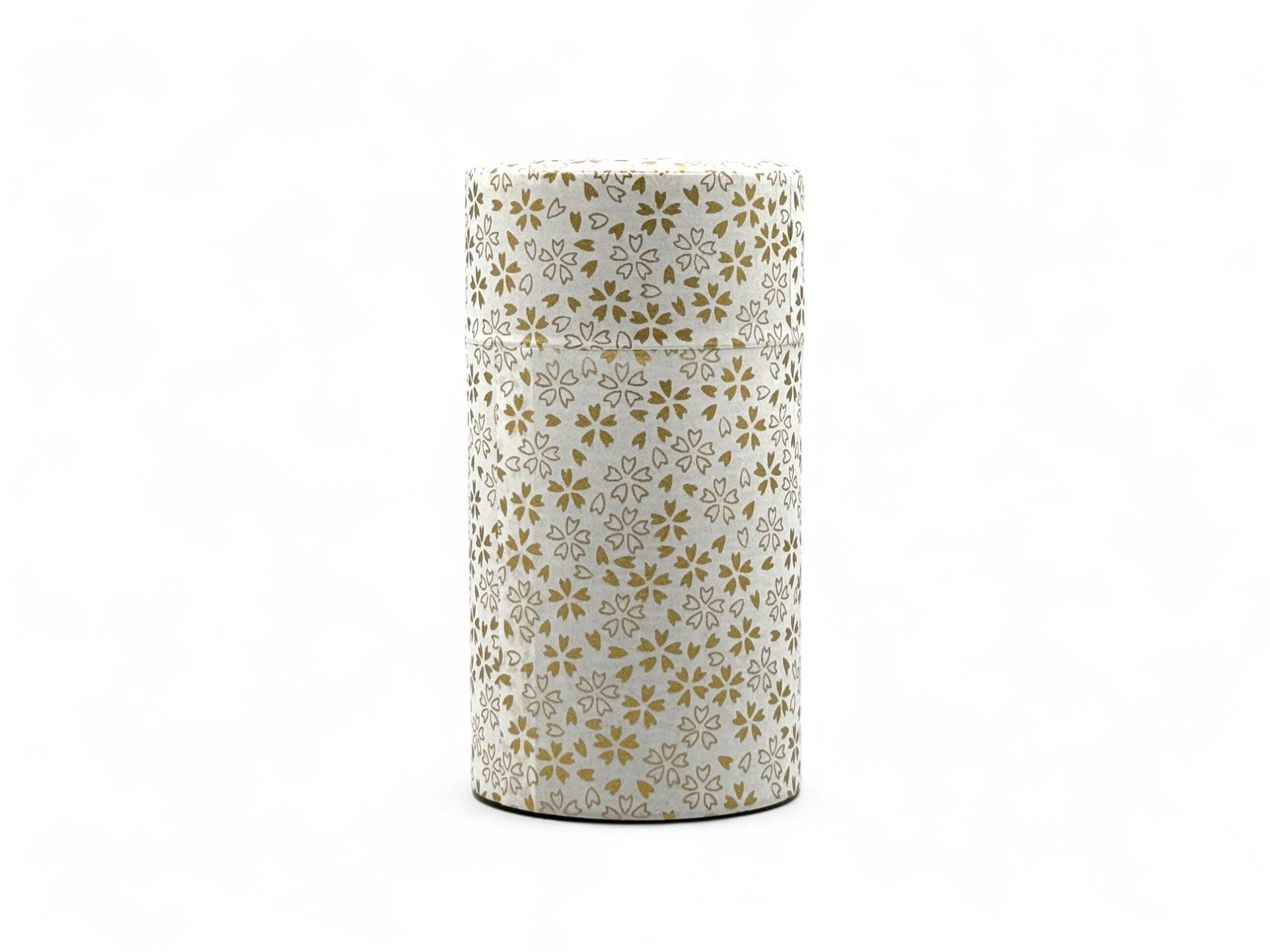 Inoue Tea Kenran Hana White Washi Paper Wrapped Tea Canister (L) - Japanese Chazutsu