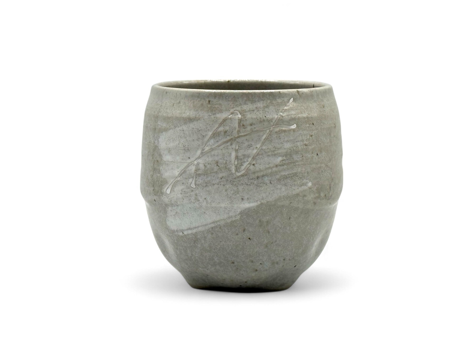 Inoue Tea Ishin Mountain Gray Mino-yaki Yunomi - Thumbnail 4