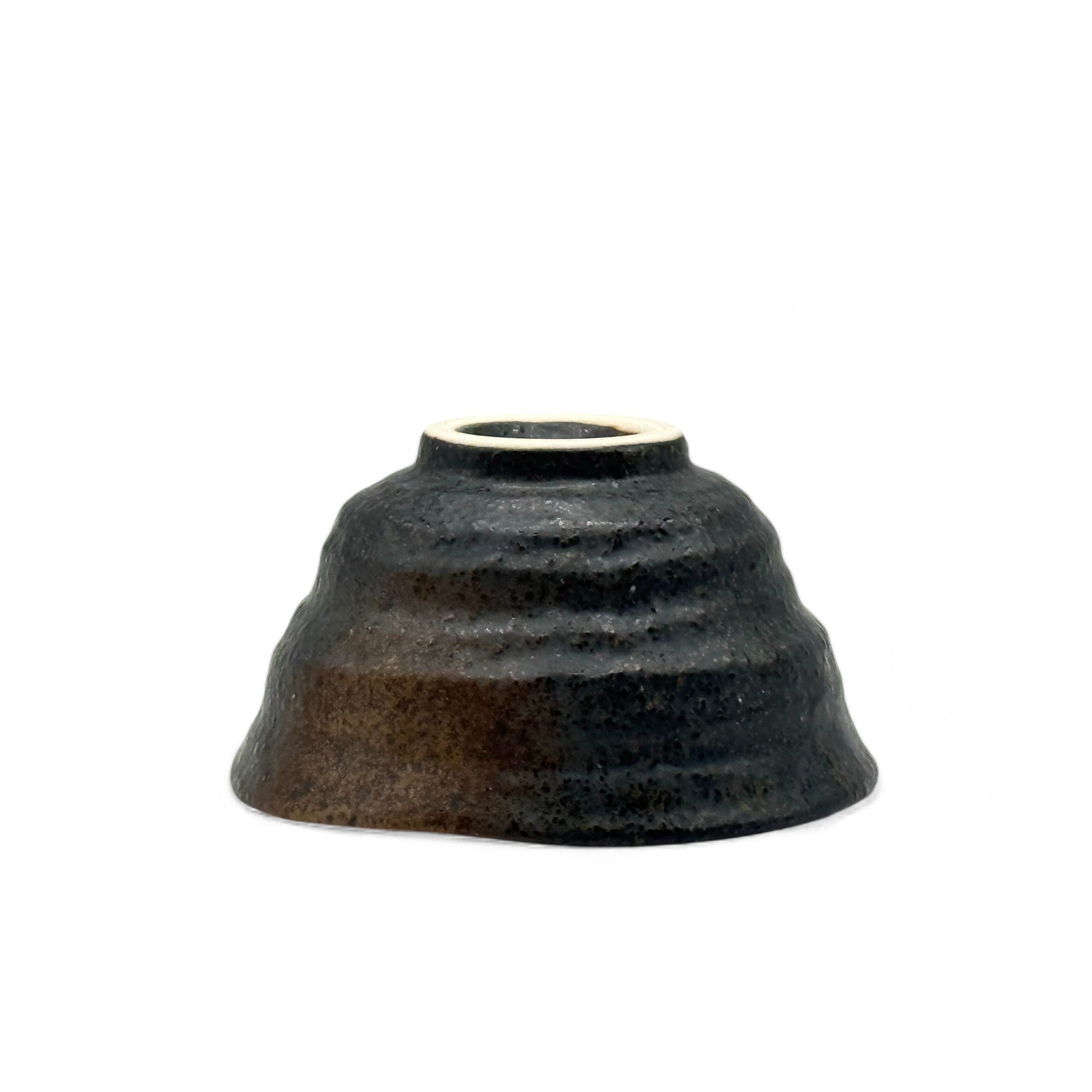 Rokubei Black Bizen-yaki Yunomi - Thumbnail 4