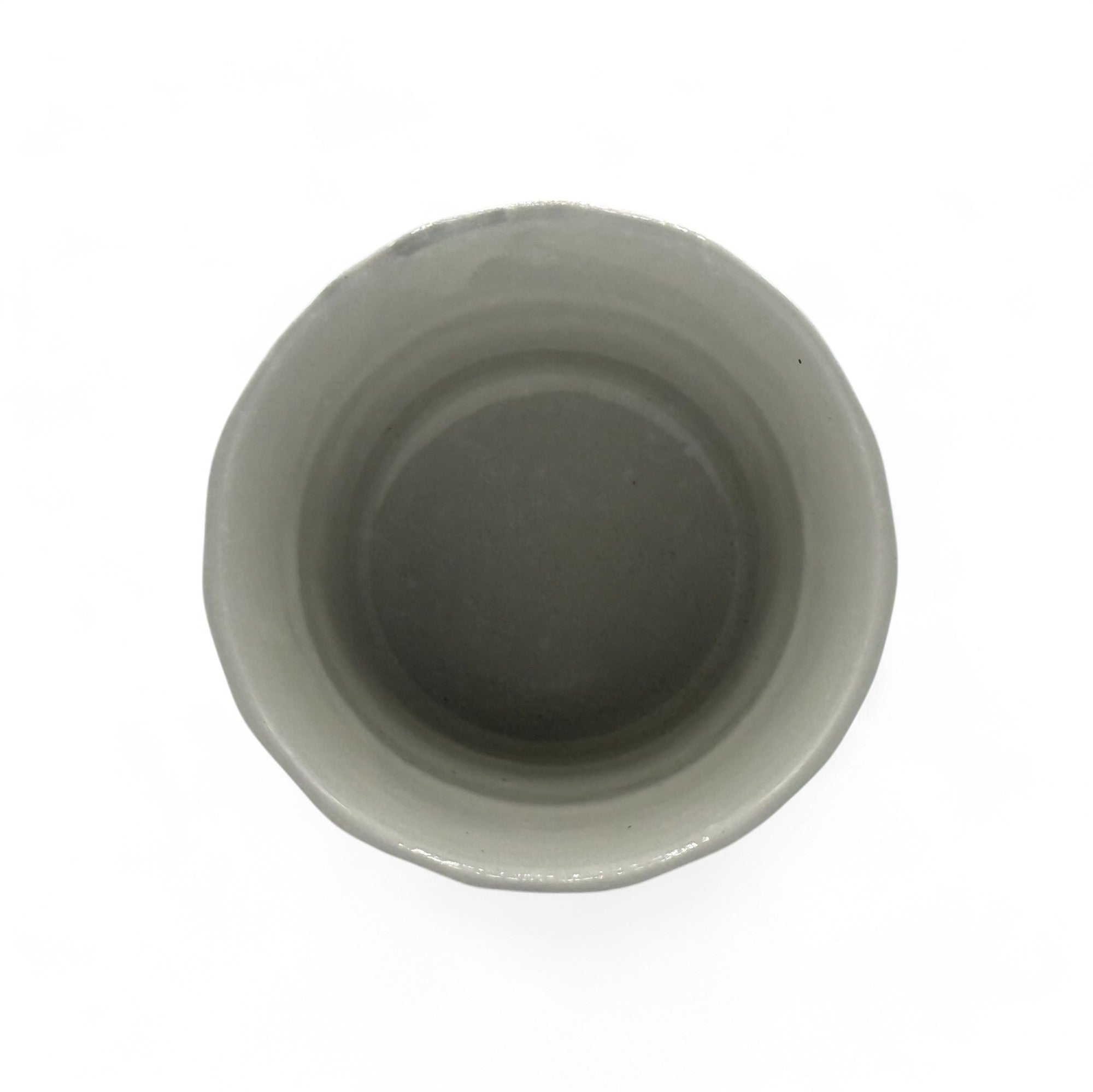 Inoue Tea Kohiki Rock White Mino-yaki Yunomi - Japanese Teacup