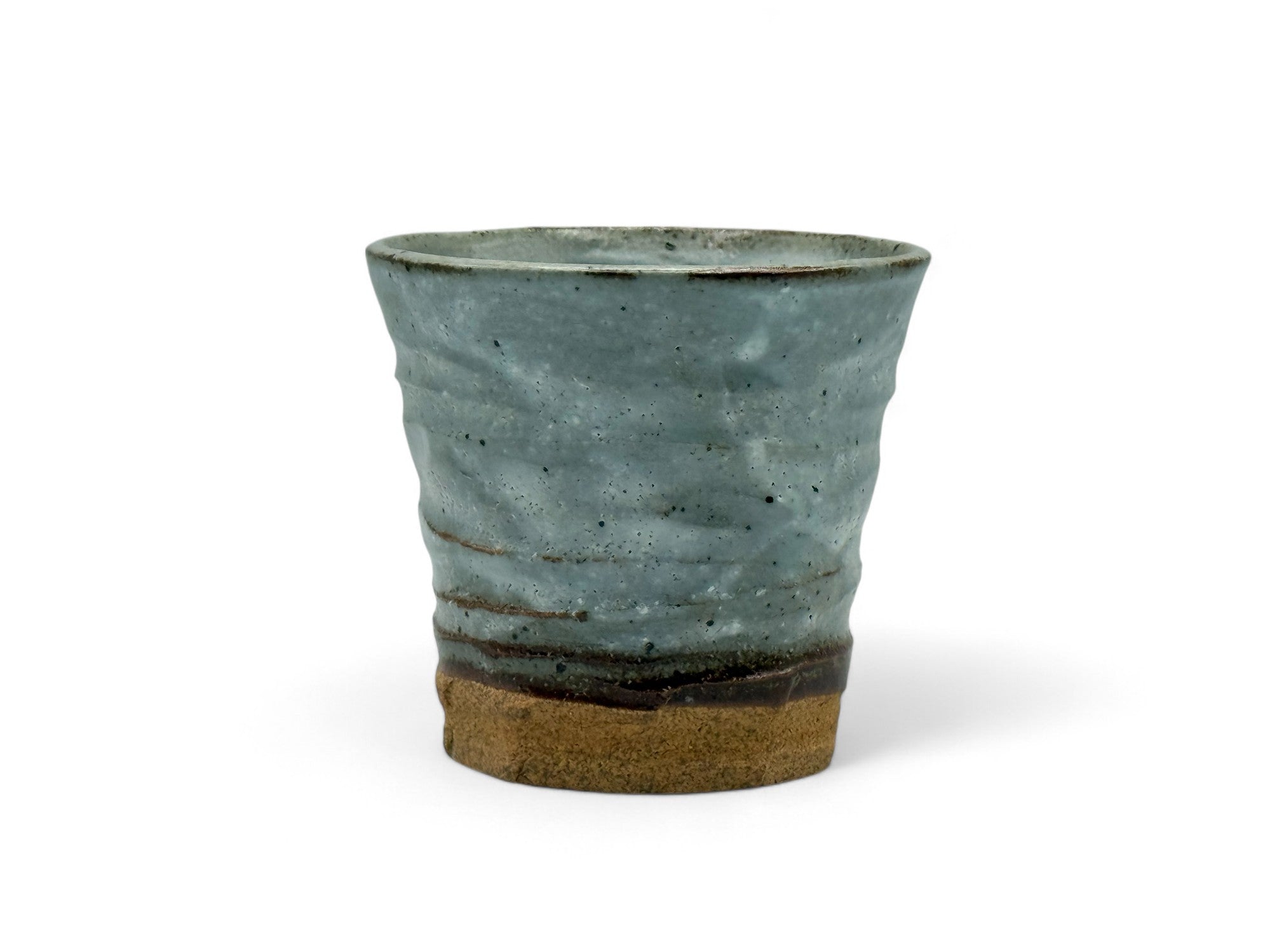 Inoue Tea Kohiki Shiro Gray Mino-yaki Yunomi - Japanese Teacup