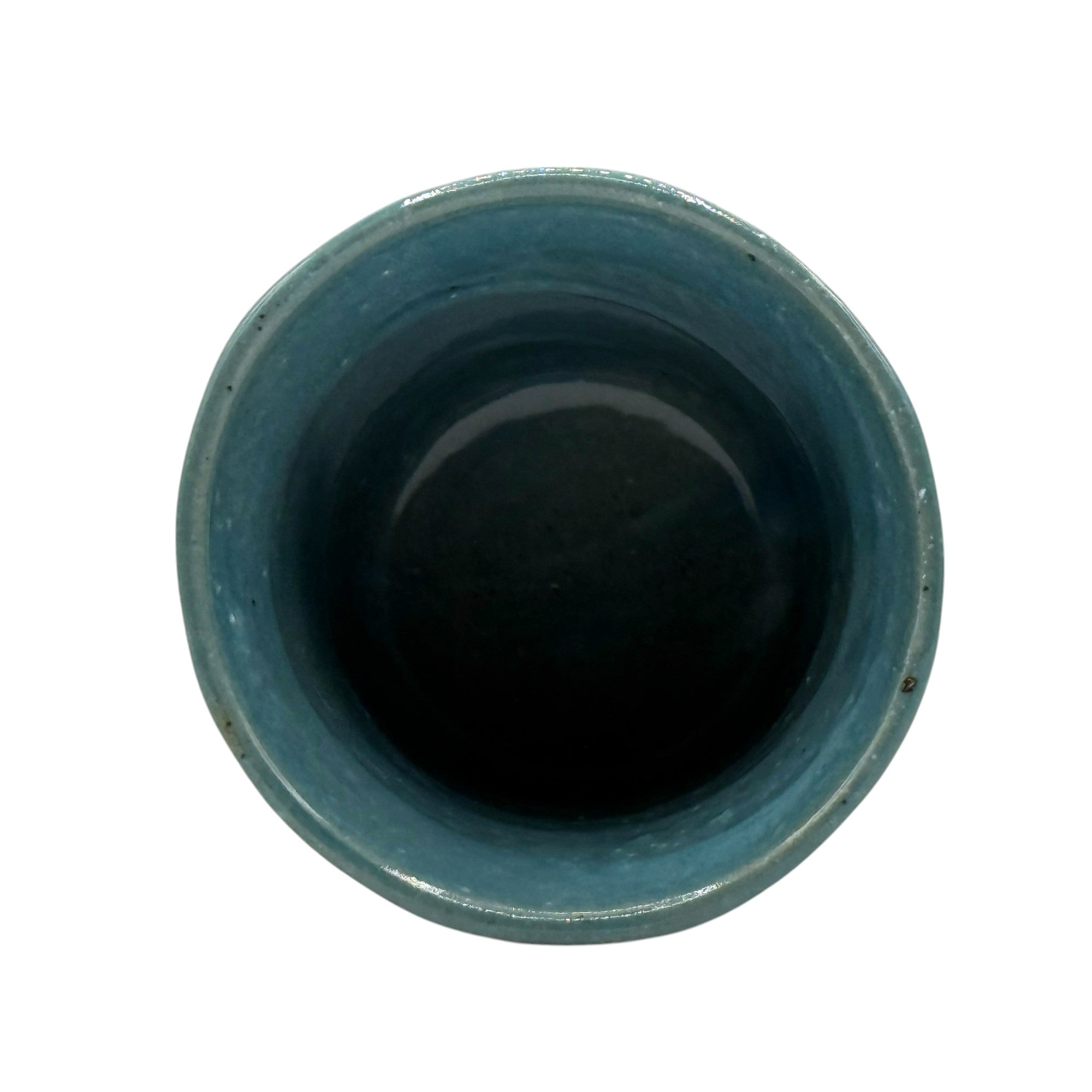 Inoue Tea Kohiki Aoko Blue Mino-yaki Yunomi - Japanese Teacup