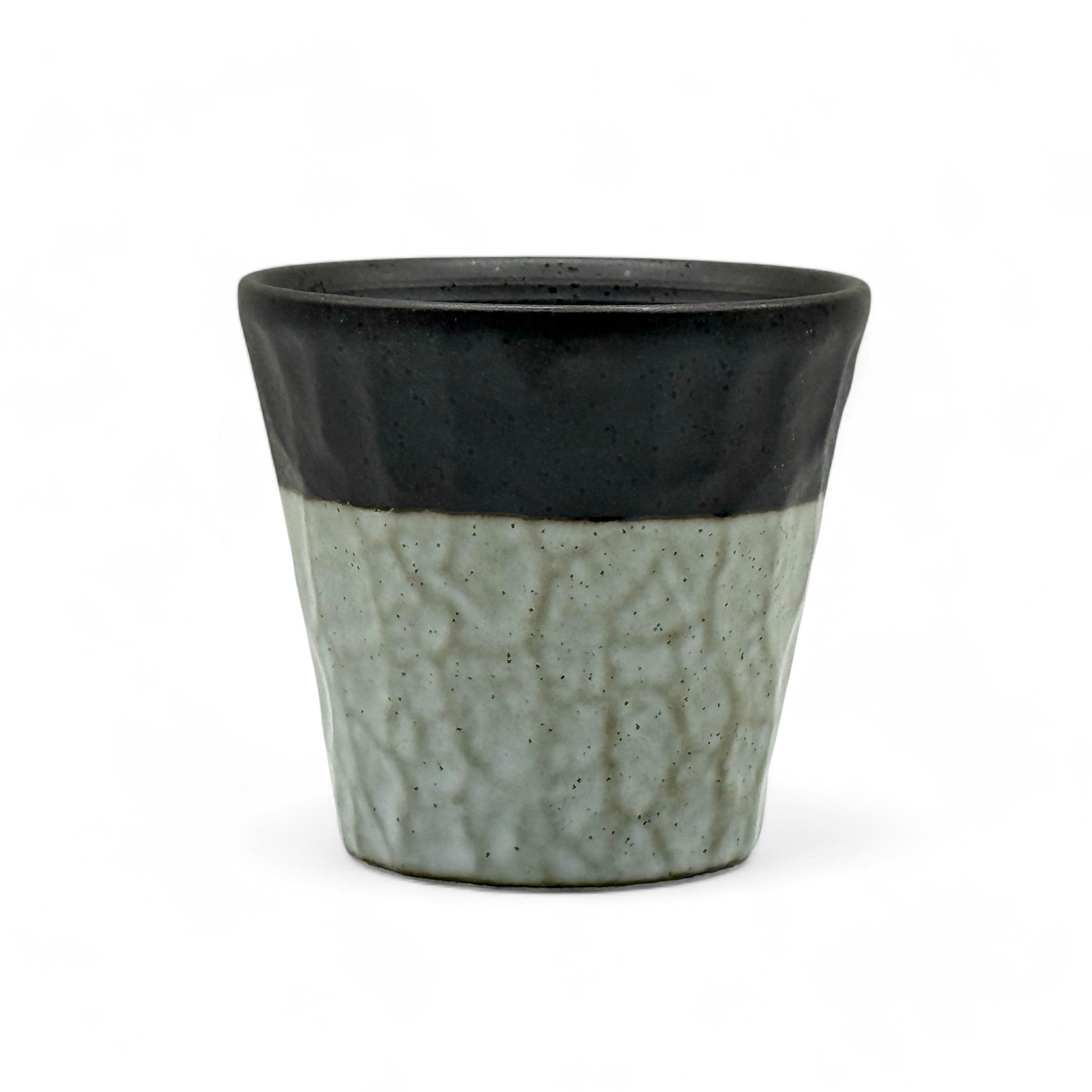 Inoue Tea Nuriwake Gray Mino-yaki Yunomi - Japanese Teacup