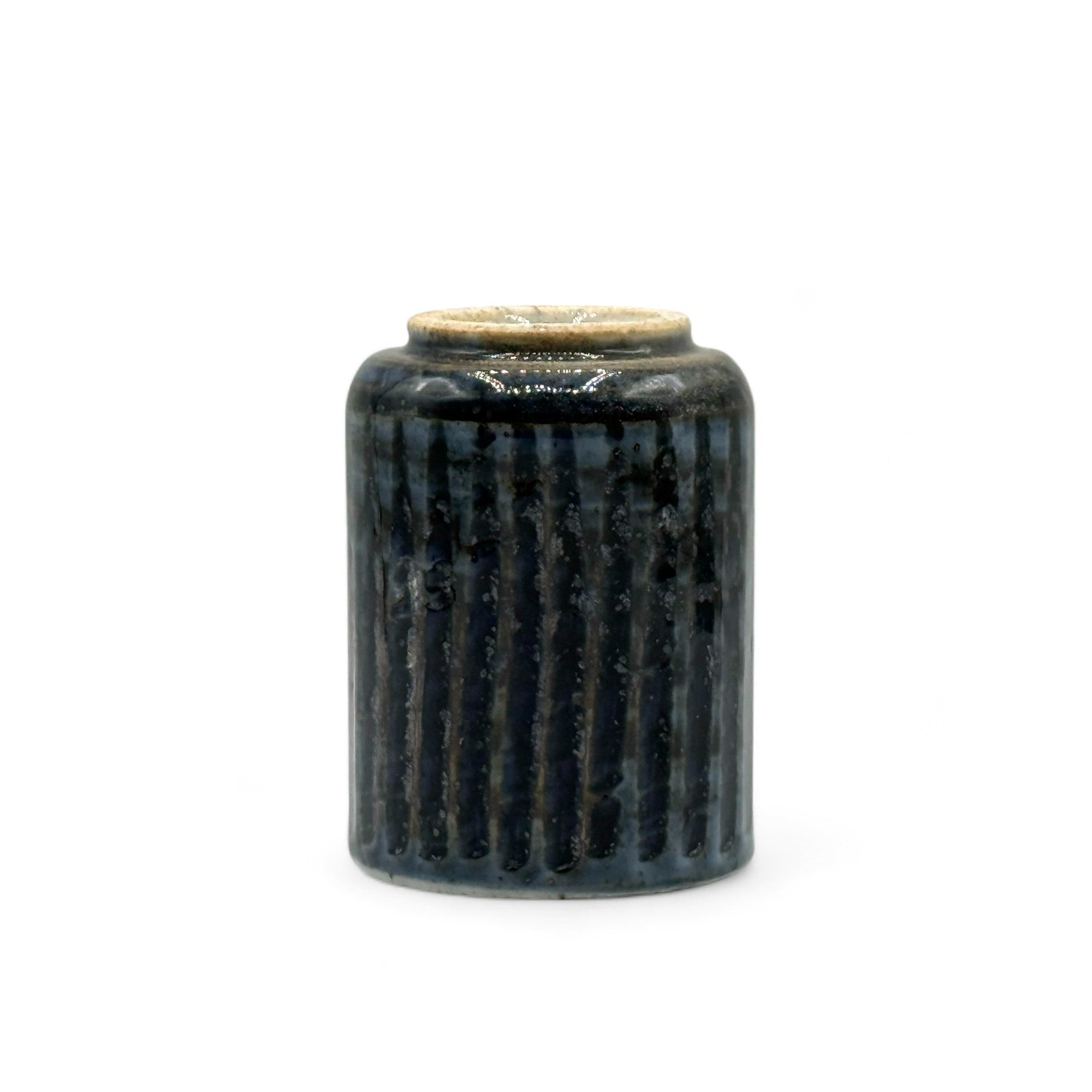 Inoue Tea Ishiyaki Blue Mino-yaki Yunomi