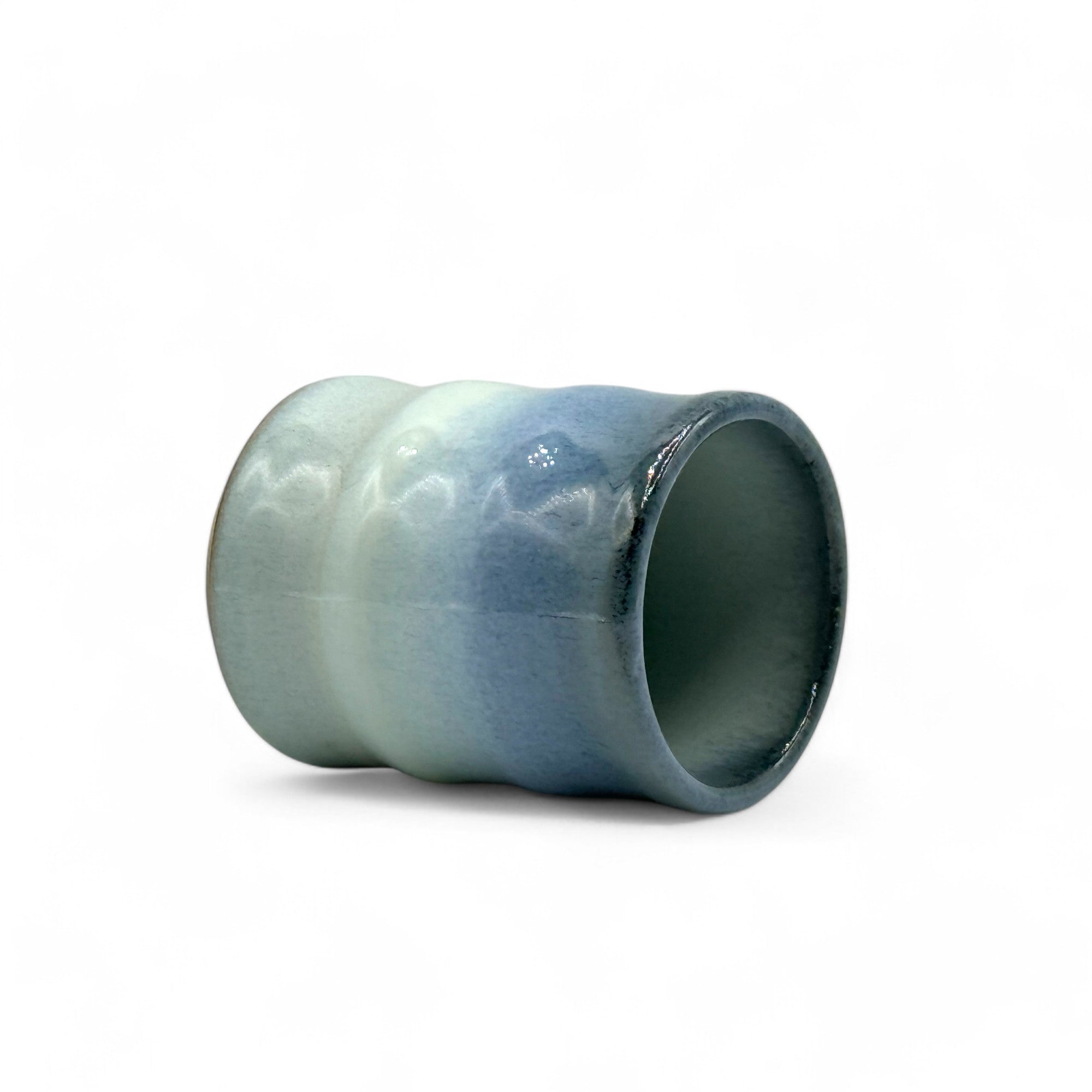 Ranyu Nagashi Blue Mino-yaki Yunomi - Thumbnail 2