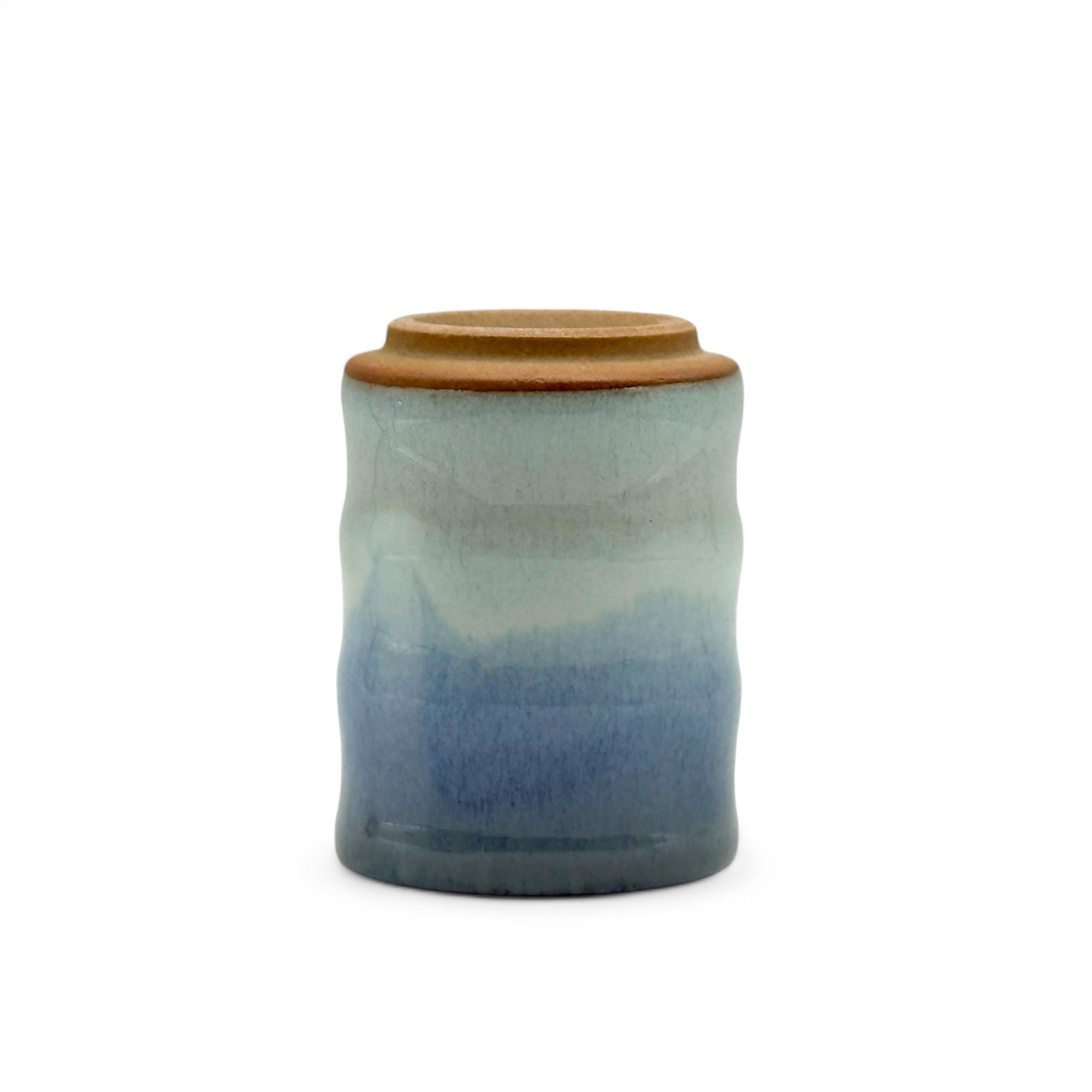 Ranyu Nagashi Blue Mino-yaki Yunomi - Thumbnail 4