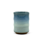 Inoue Tea Ranyu Nagashi Blue Mino-yaki Yunomi - Japanese Teacup