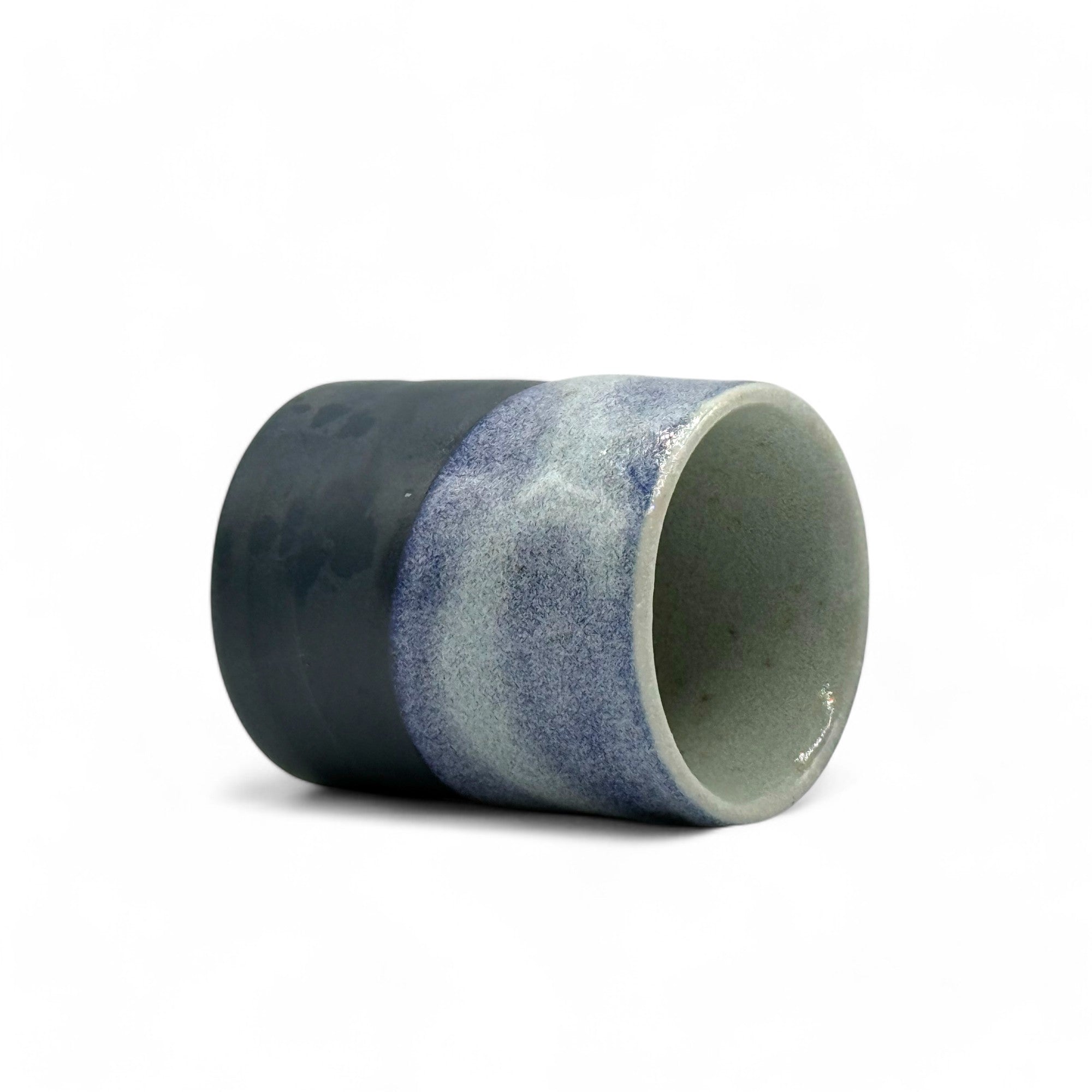 Inoue Tea Ruri Kesho Black Mino-yaki Yunomi - Japanese Teacup