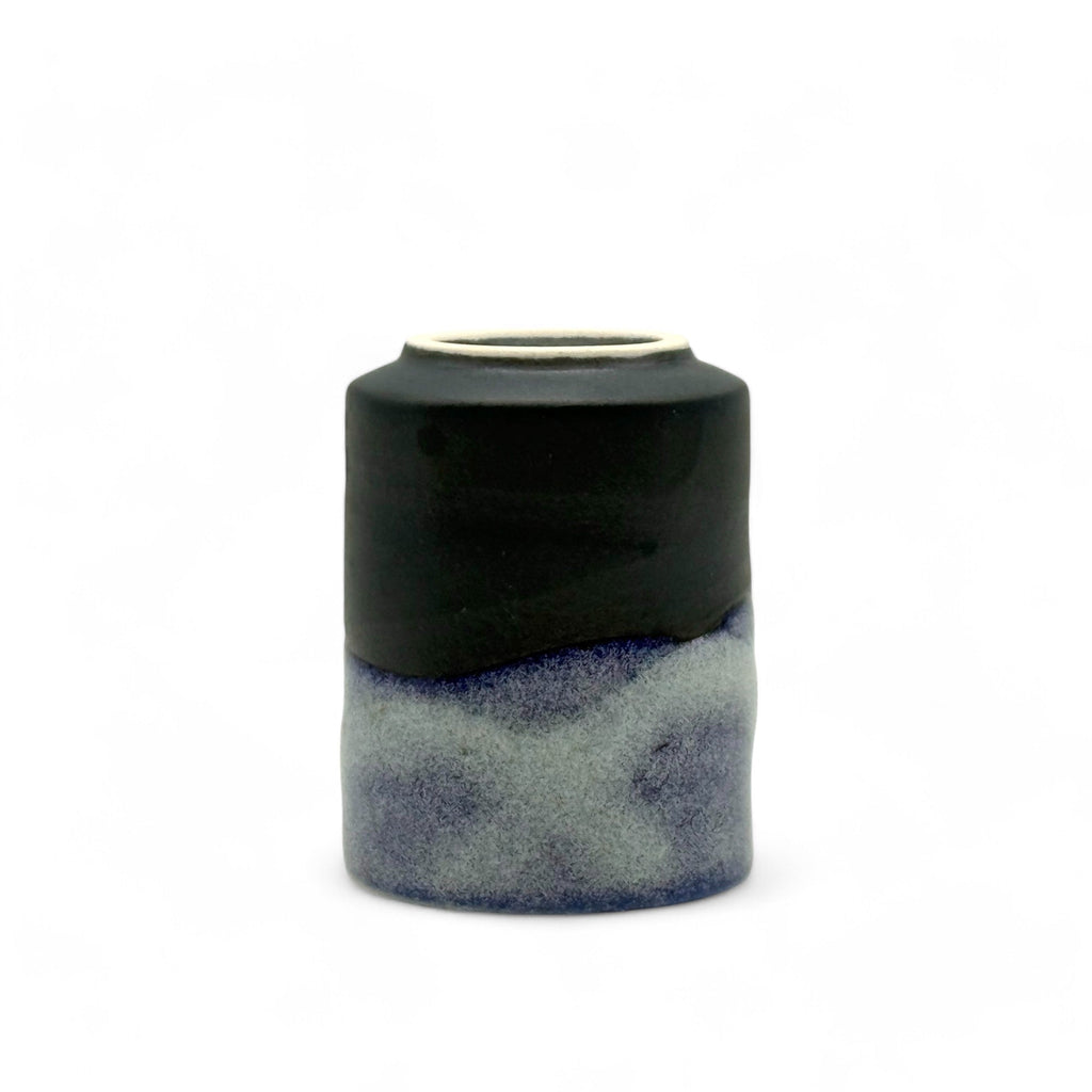 Inoue Tea Ruri Kesho Black Mino-yaki Yunomi - Japanese Teacup