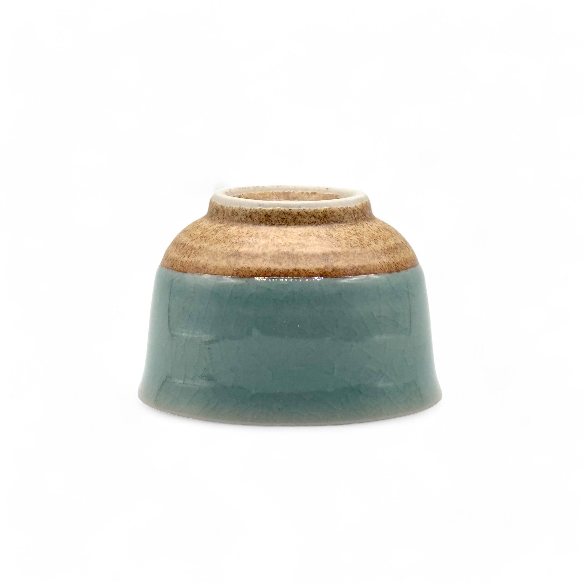 Inoue Tea Seiji Celadon Green Wide Yunomi - Thumbnail 3