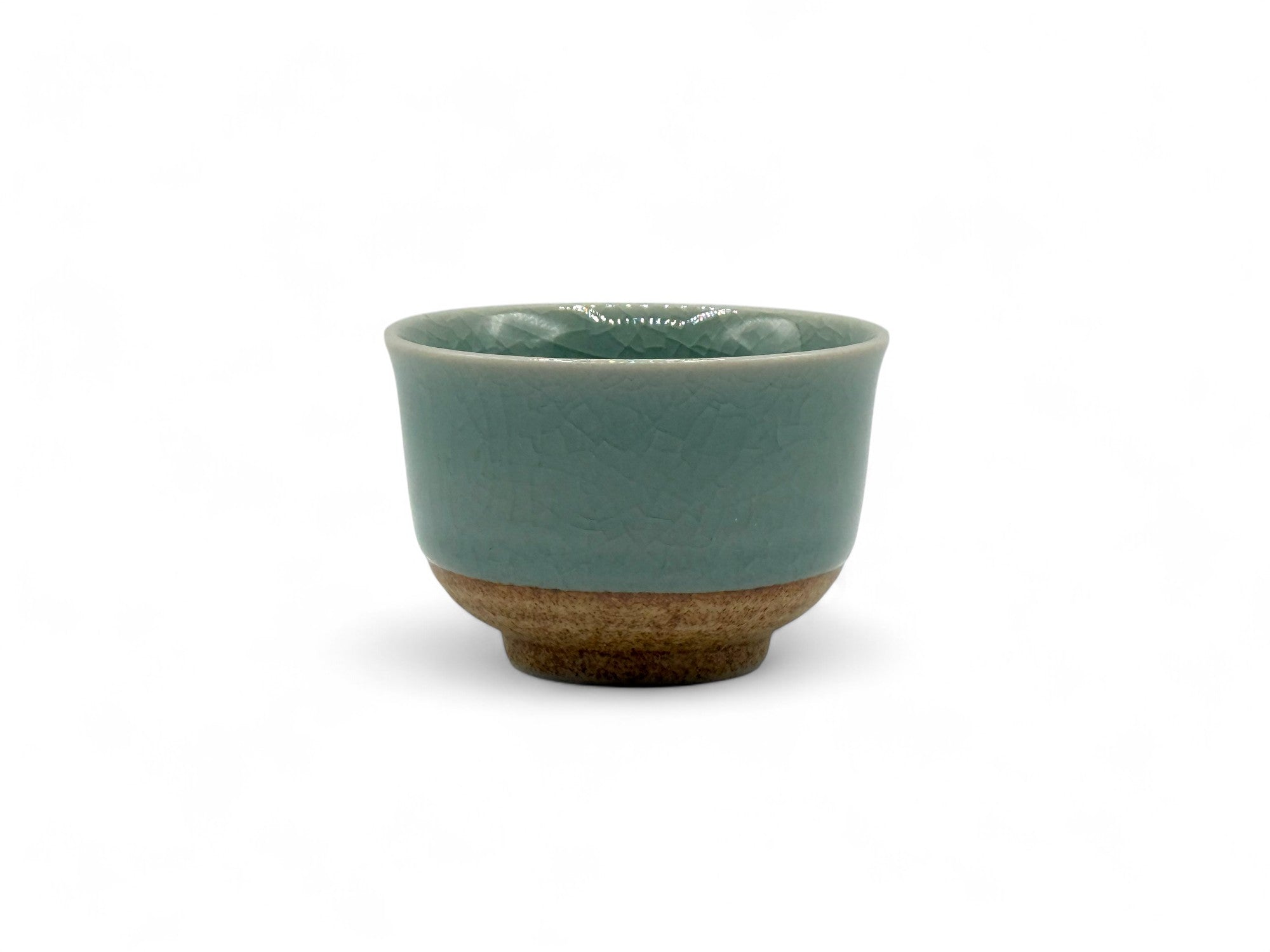 Inoue Tea Seiji Celadon Green Wide Yunomi - Thumbnail 4