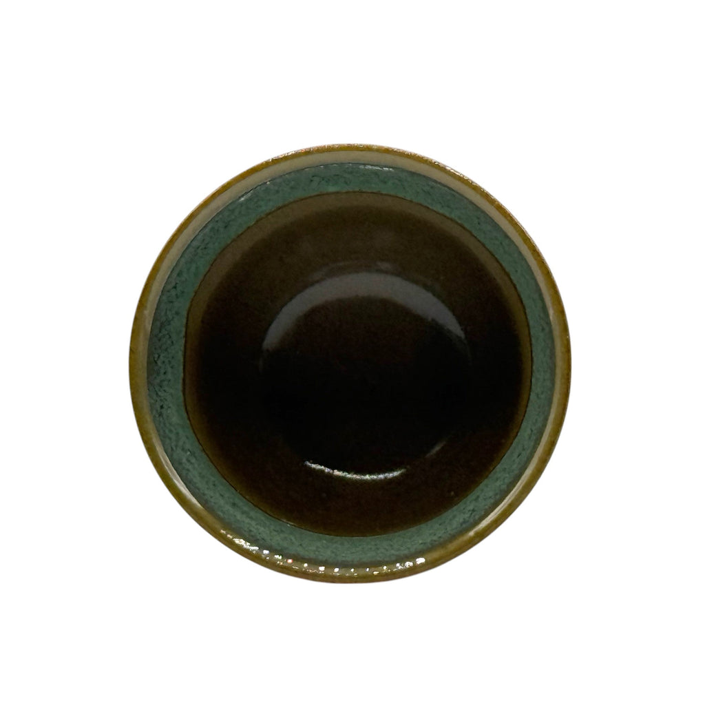 Inoue Tea Kin Kama Green Mino-yaki Yunomi - Japanese Sencha Teacup