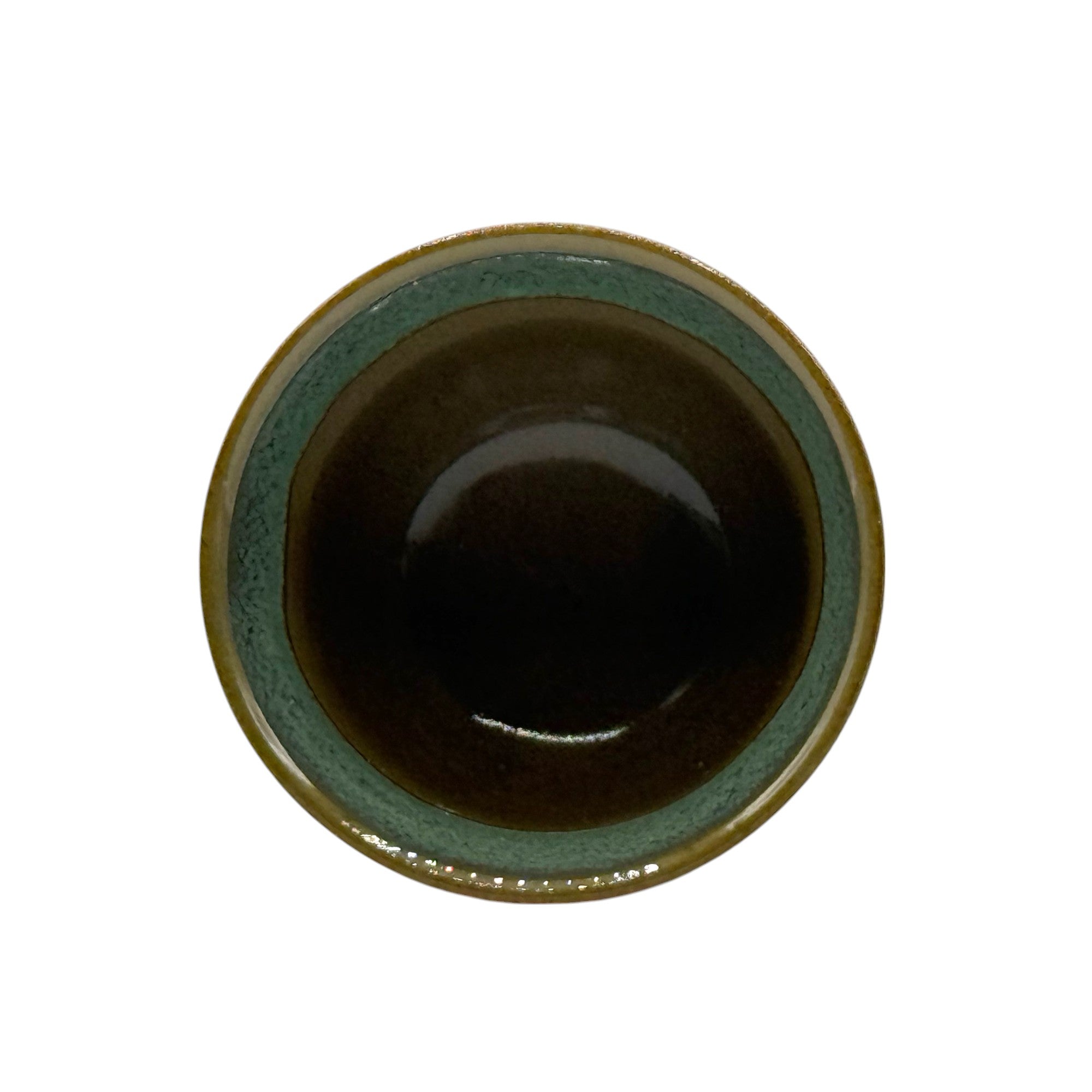 Inoue Tea Kin Kama Green Mino-yaki Yunomi - Japanese Sencha Teacup