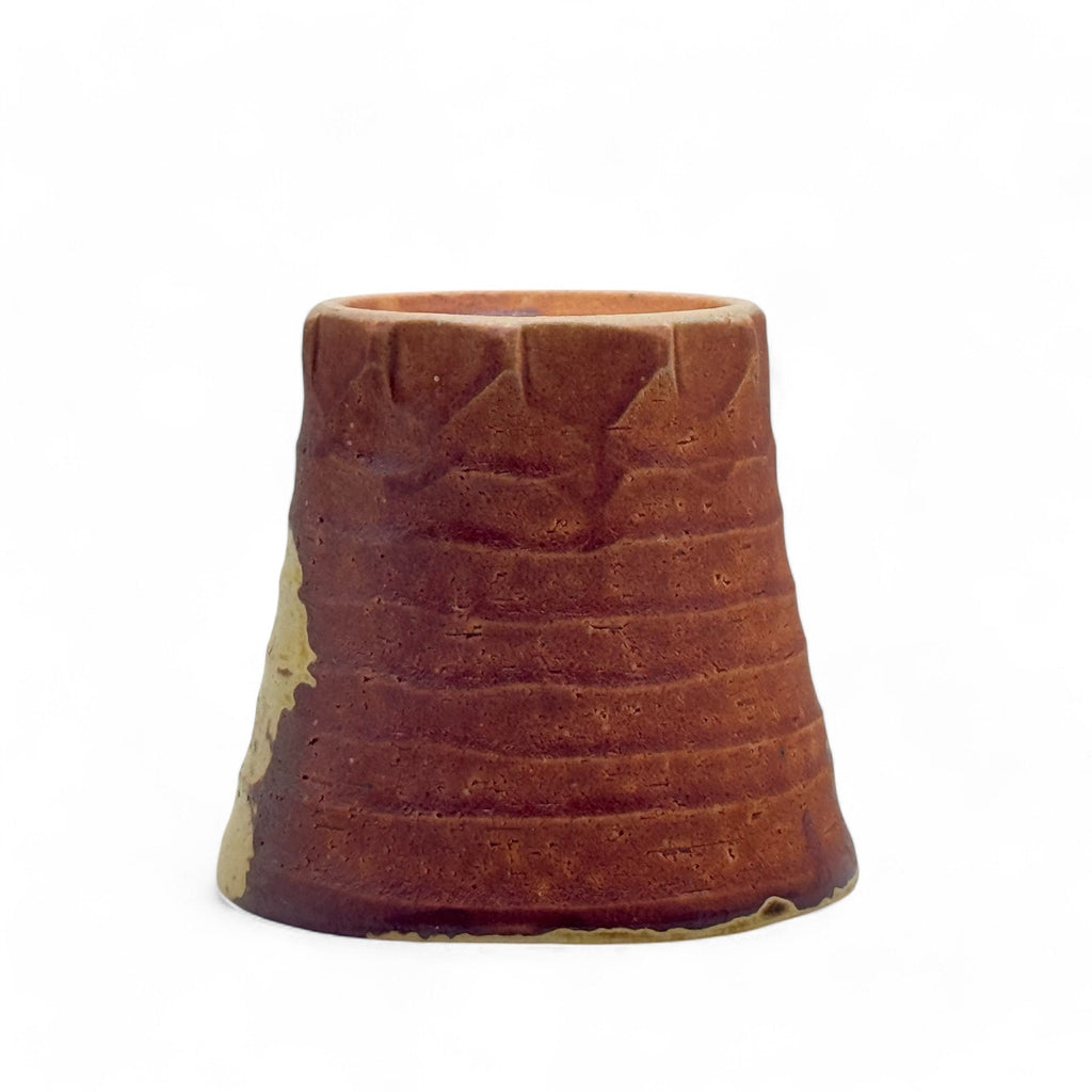 Inoue Tea Kizeto Brown Mino-yaki Yunomi - Japanese Teacup