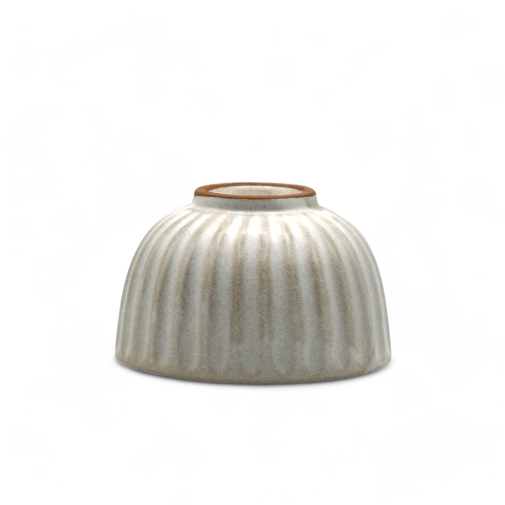 Inoue Tea Kiku Kohiki White Mino-yaki Yunomi - Japanese Sencha Teacup