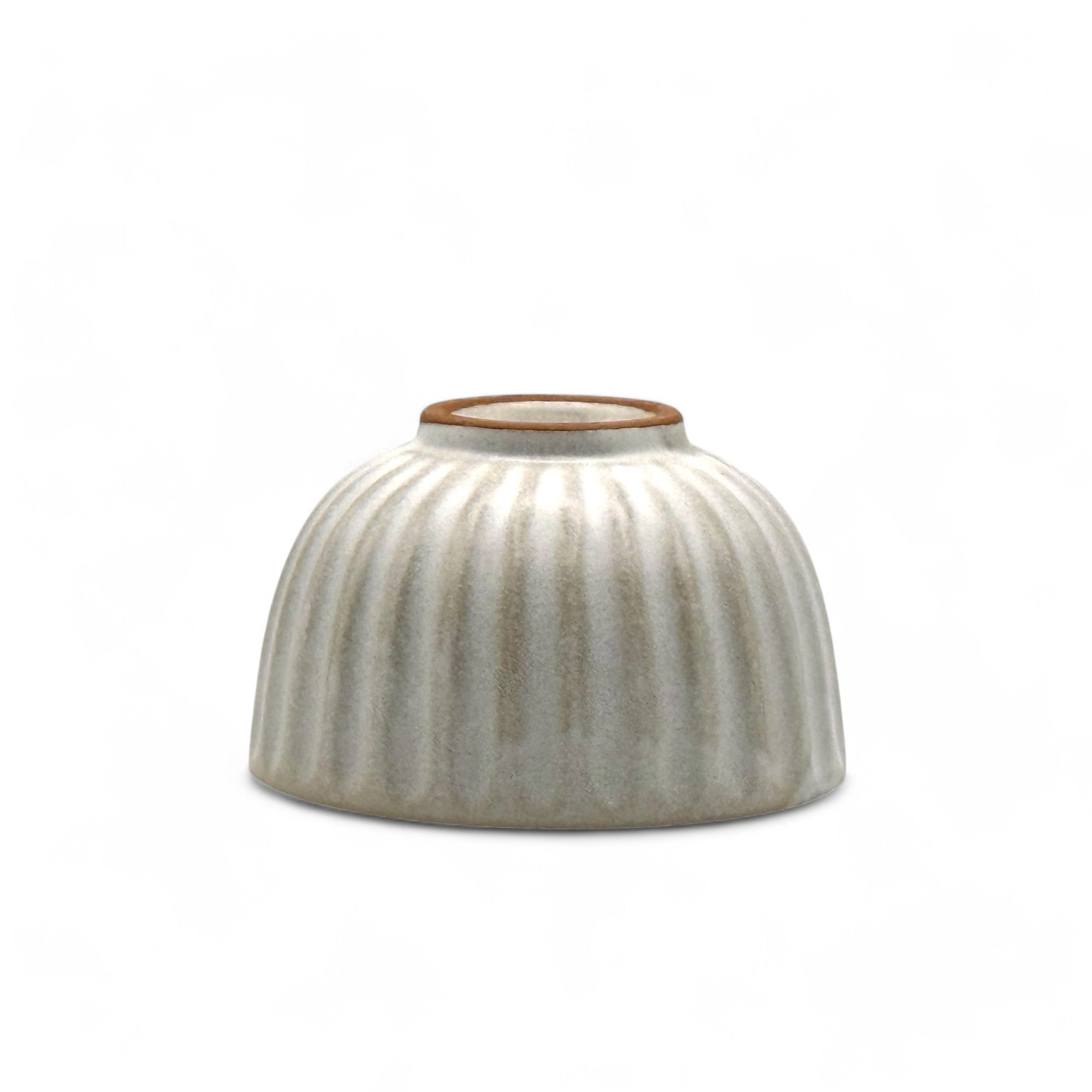 Inoue Tea Kiku Kohiki White Mino-yaki Yunomi - Japanese Sencha Teacup