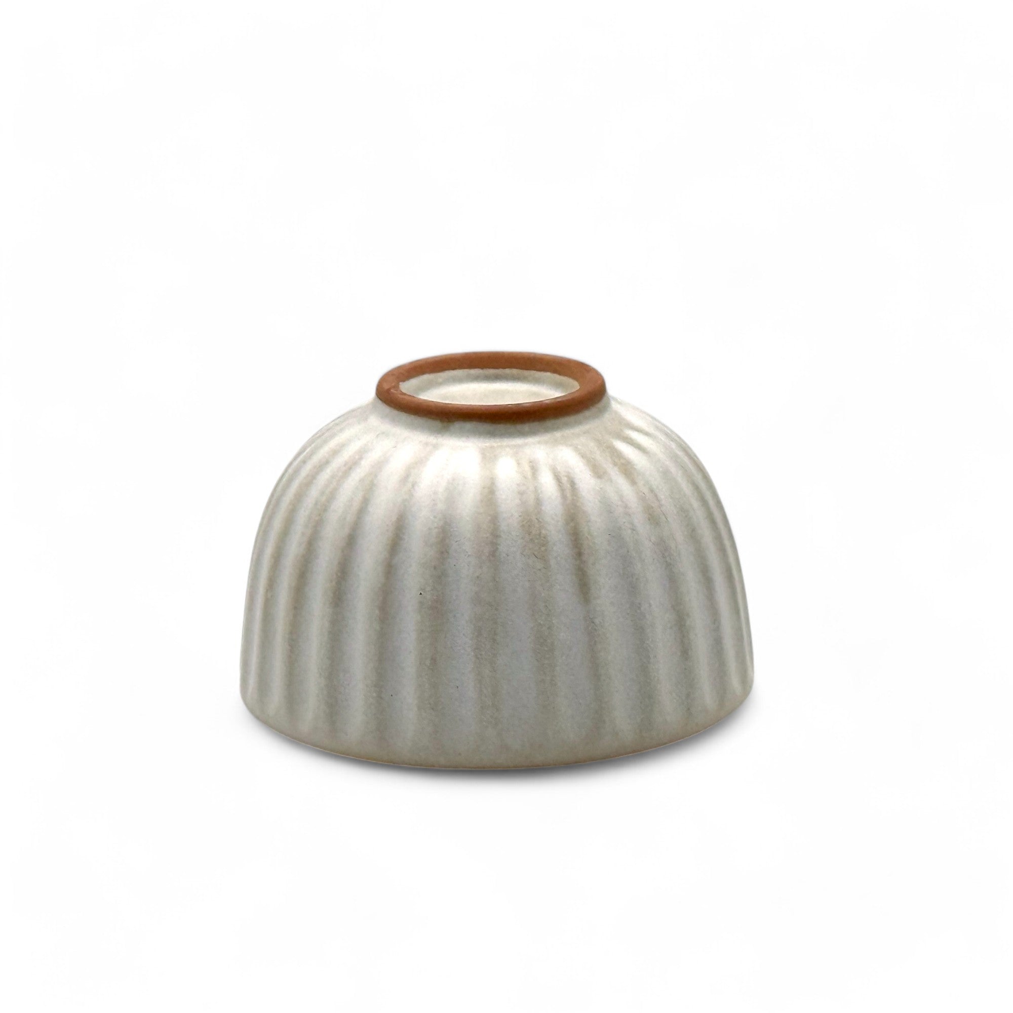 Inoue Tea Kiku Kohiki White Mino-yaki Yunomi - Japanese Sencha Teacup