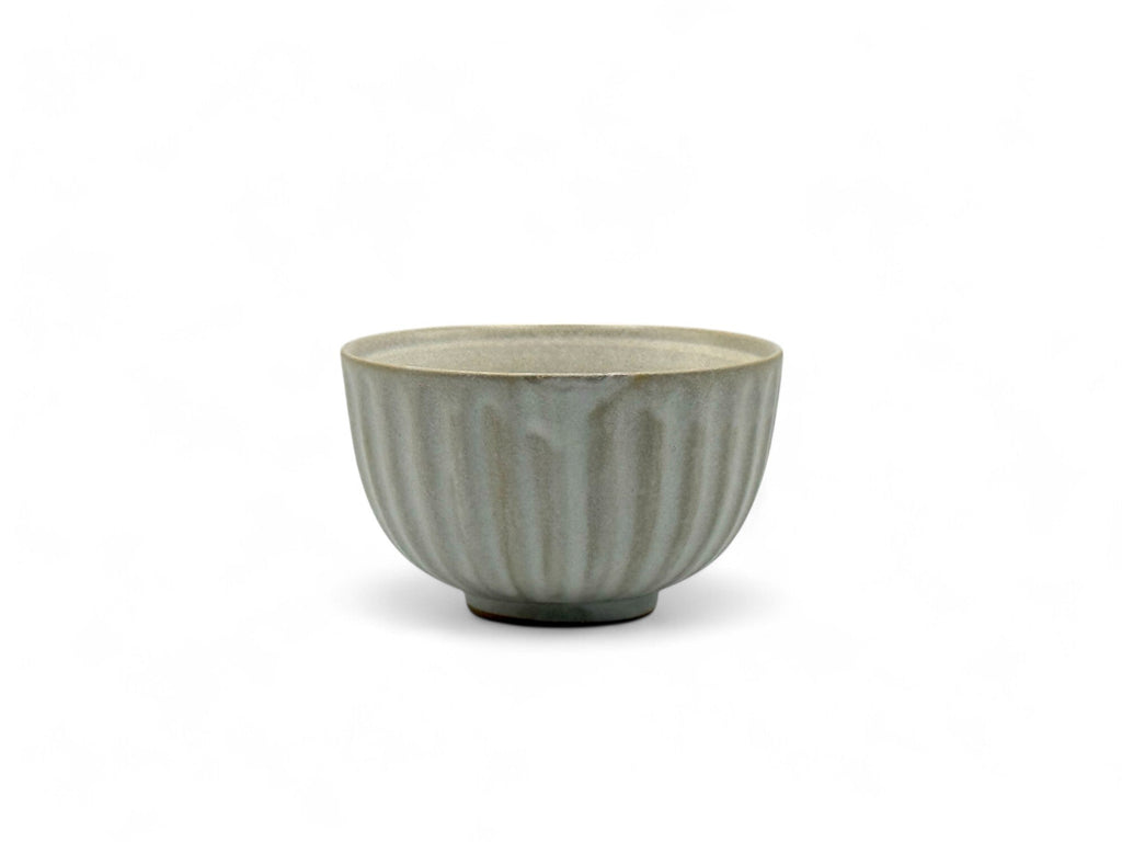 Inoue Tea Kiku Kohiki White Mino-yaki Yunomi - Japanese Sencha Teacup