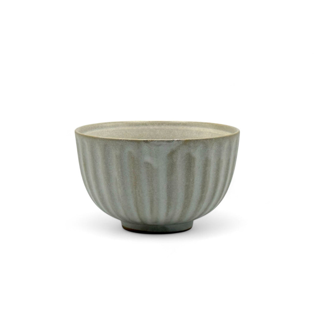 Inoue Tea Kiku Kohiki White Mino-yaki Yunomi - Japanese Sencha Teacup