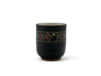 Inoue Tea Sakana Black Fish Mino-yaki Yunomi - Japanese Teacup