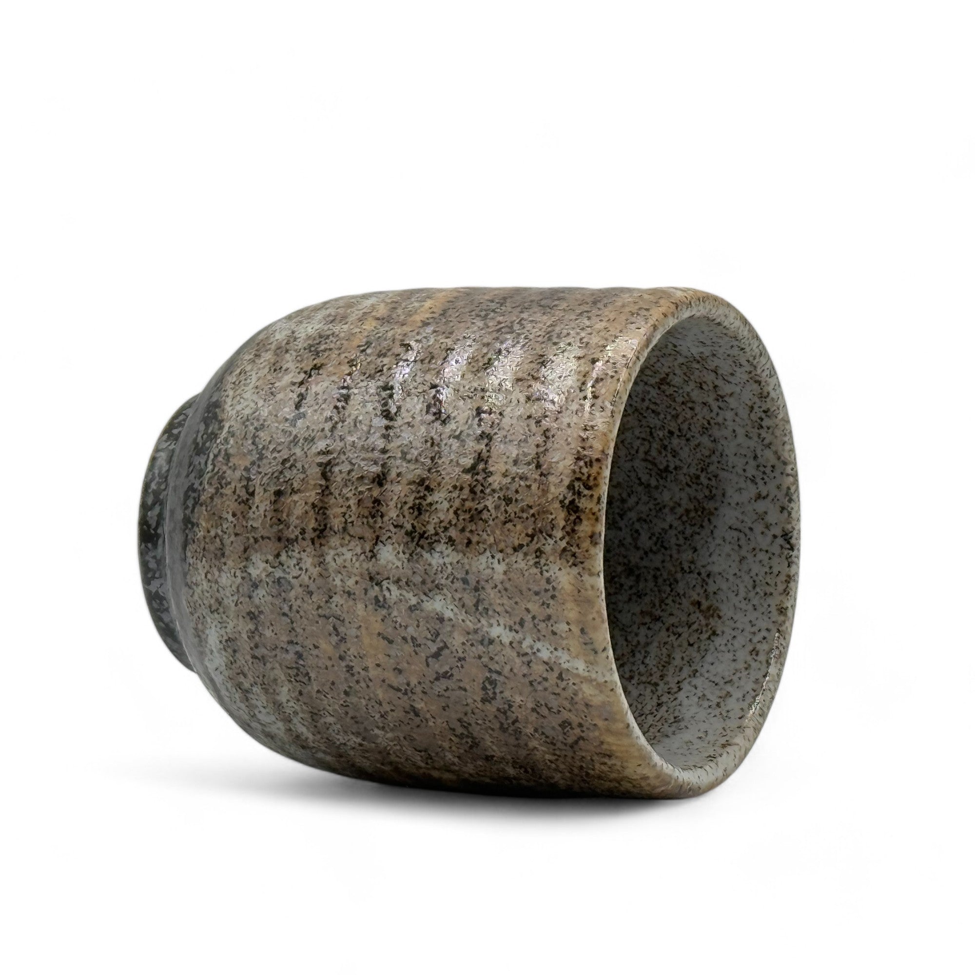 Inoue Tea Nami Brown Mino-yaki Yunomi - Japanese Teacup