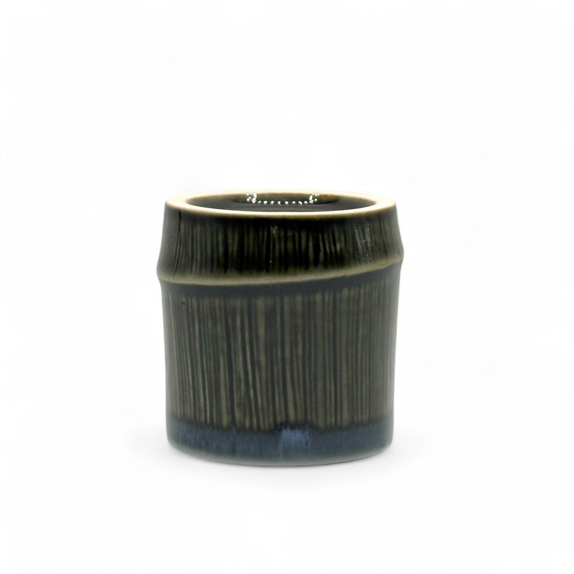 Inoue Tea Tenmoku Midnight Blue Mino-yaki Yunomi - Japanese Teacup