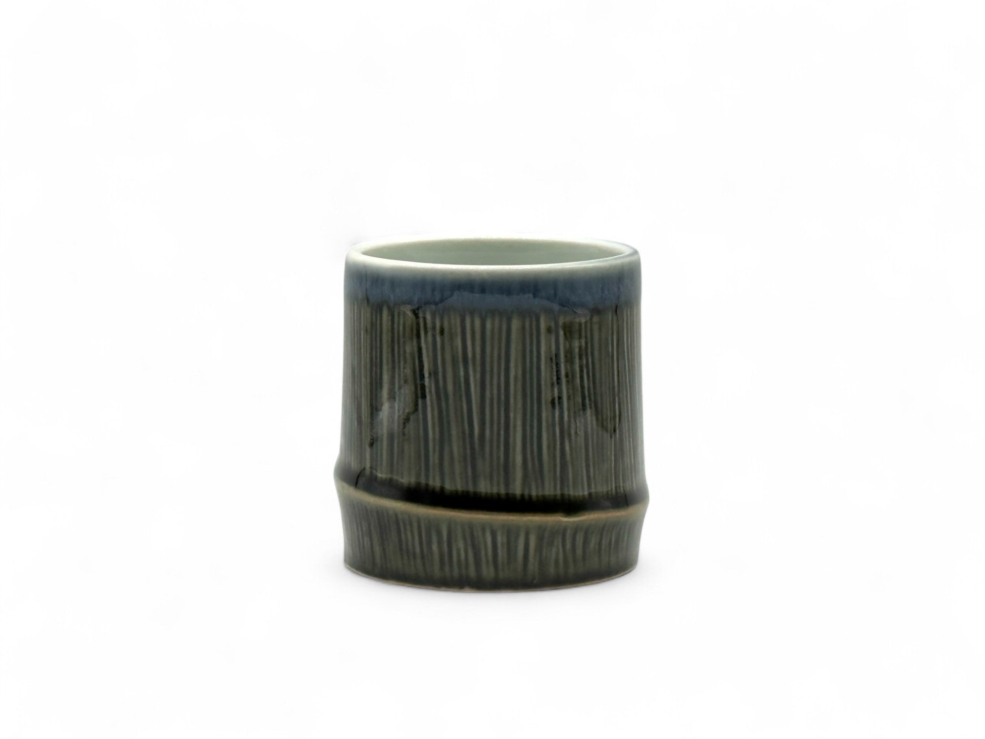 Inoue Tea Tenmoku Midnight Blue Mino-yaki Yunomi - Japanese Teacup