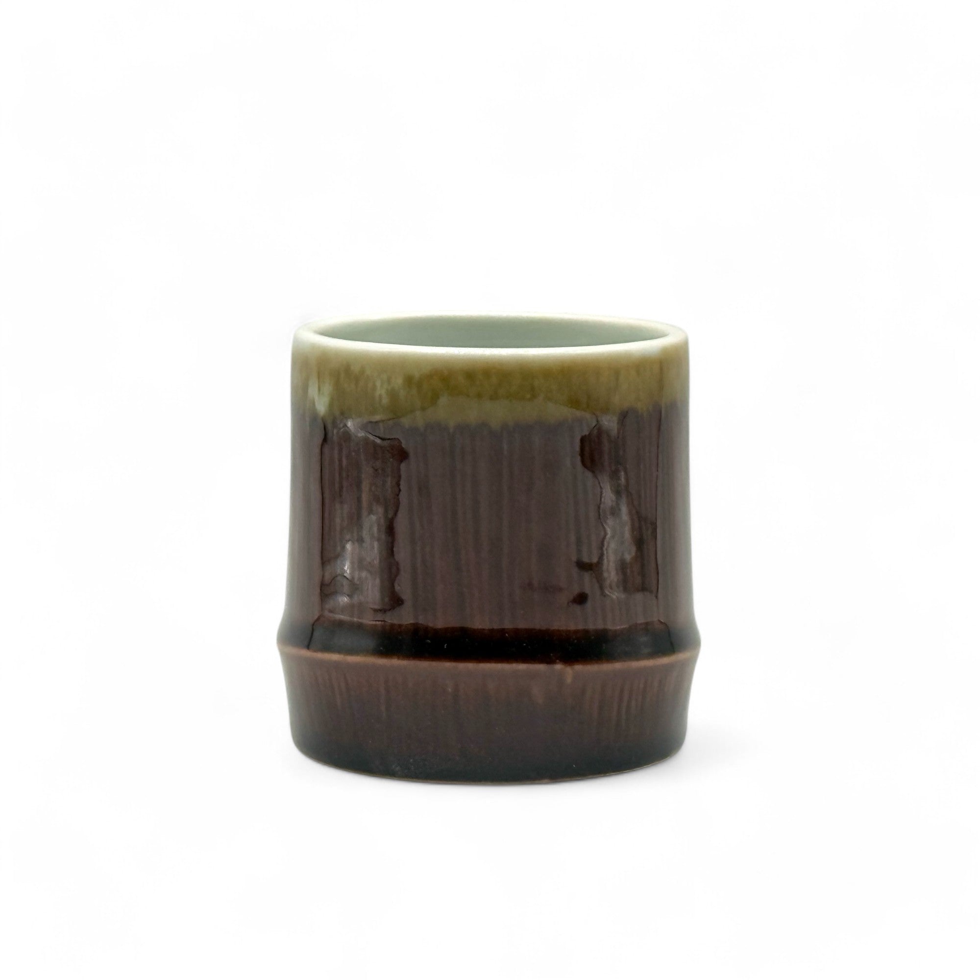 Inoue Tea Tenmoku Brown Mino-yaki Yunomi - Japanese Teacup